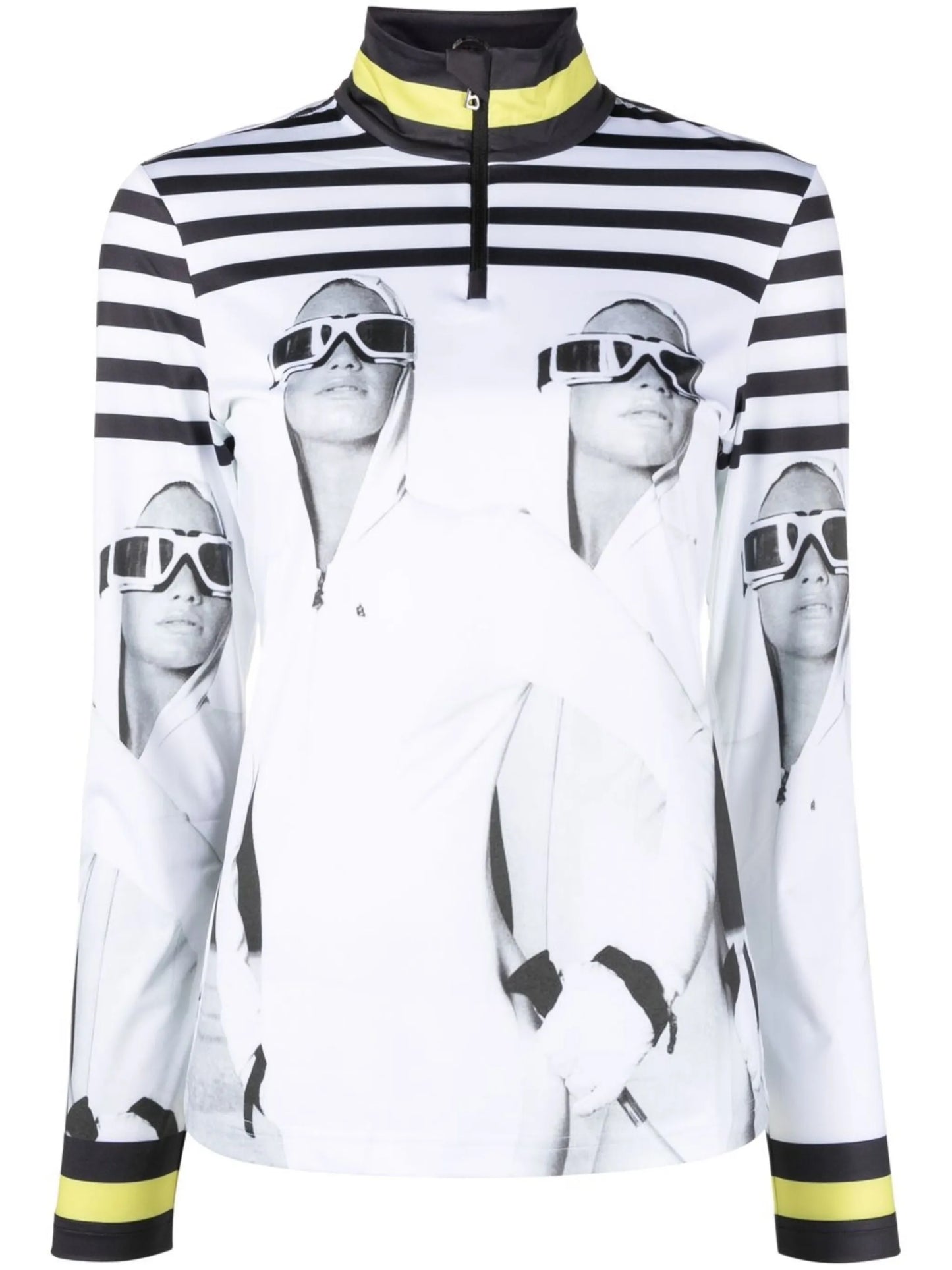 graphic-print long-sleeved top