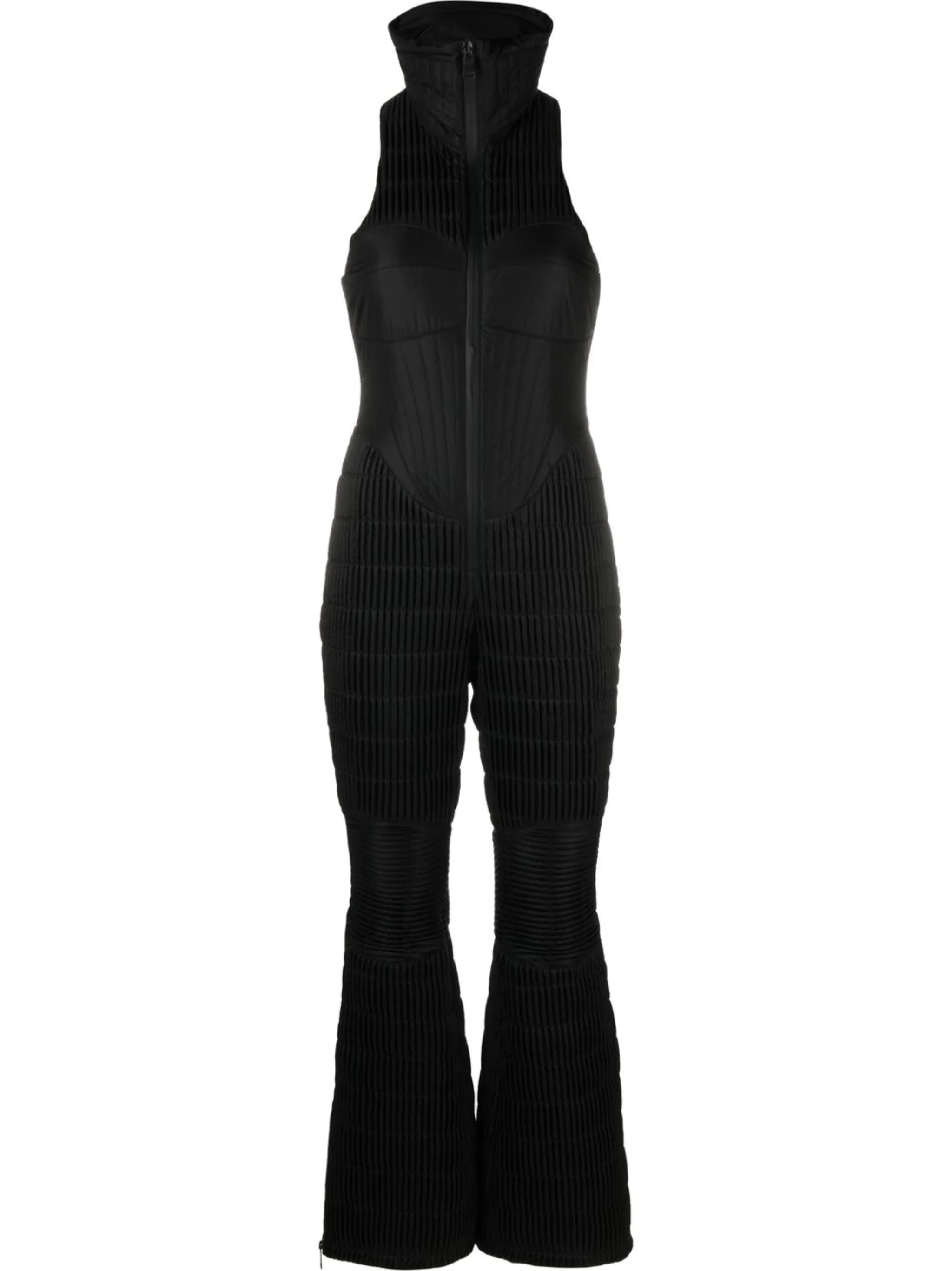 sleeveless quilted ski jumpsuit