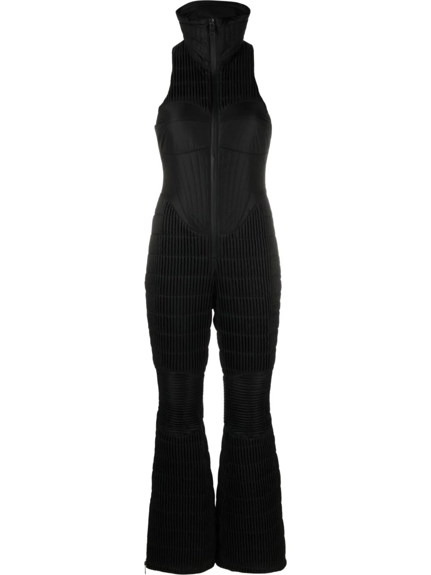 sleeveless quilted ski jumpsuit