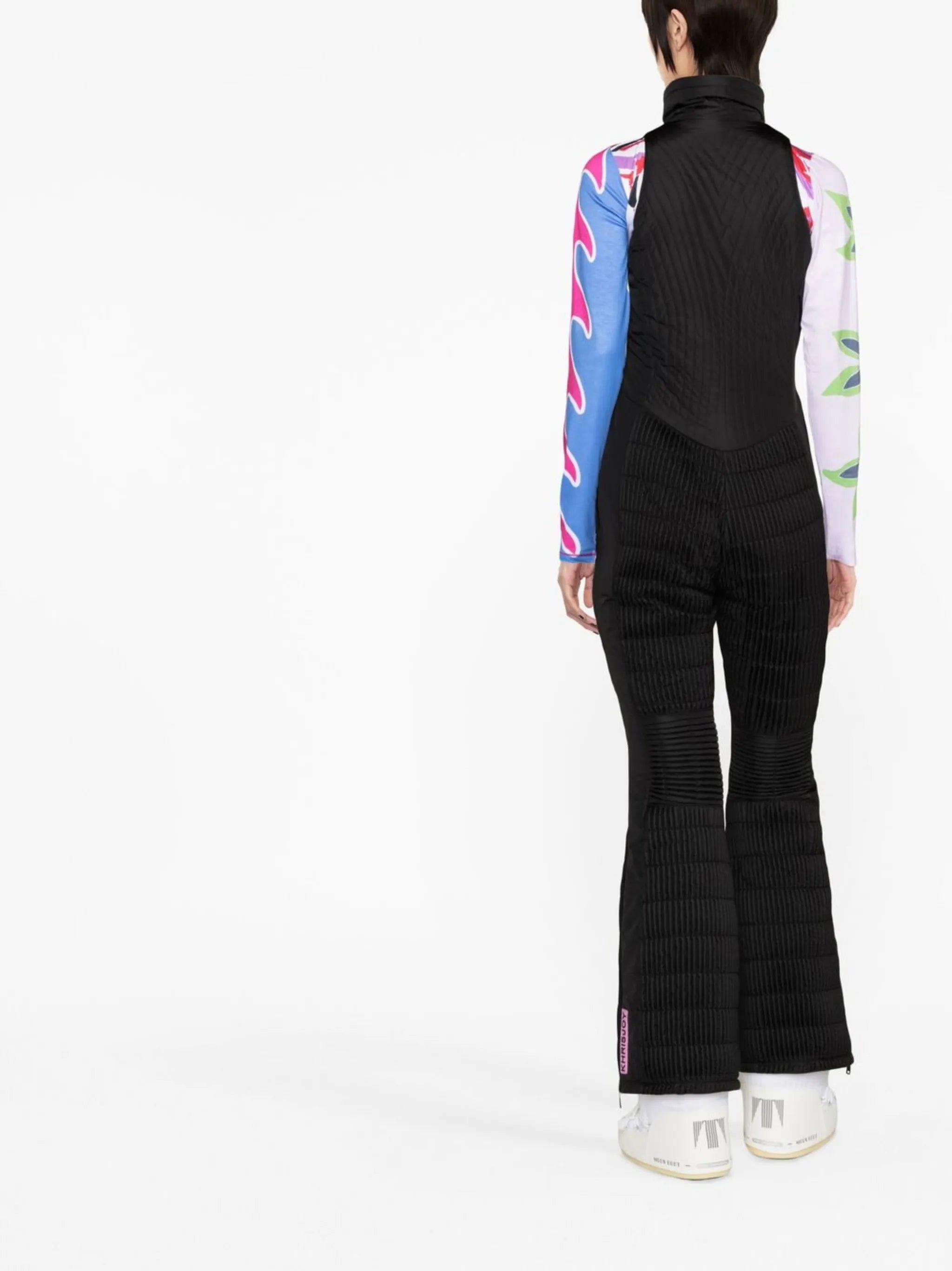 sleeveless quilted ski jumpsuit