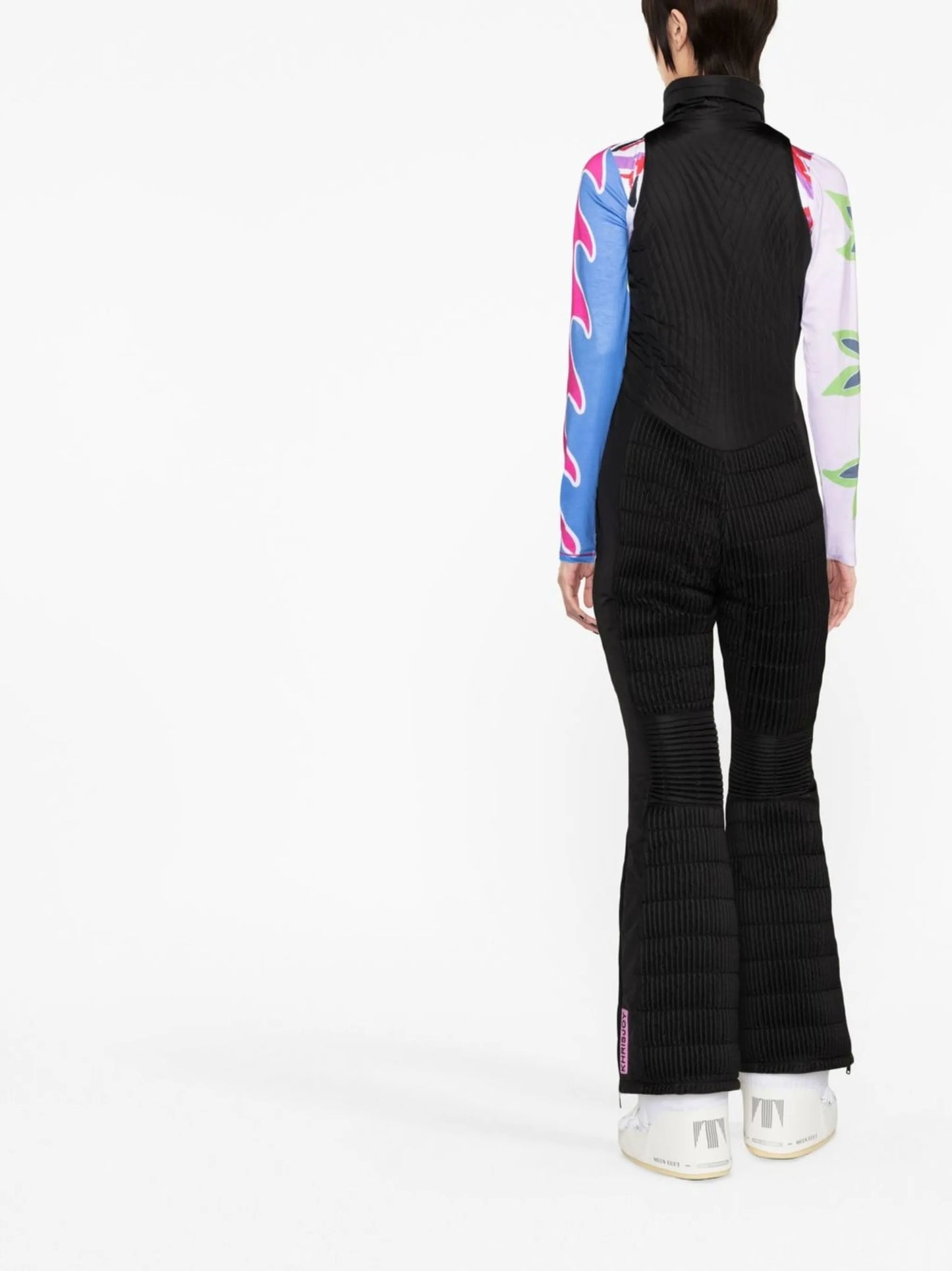 sleeveless quilted ski jumpsuit