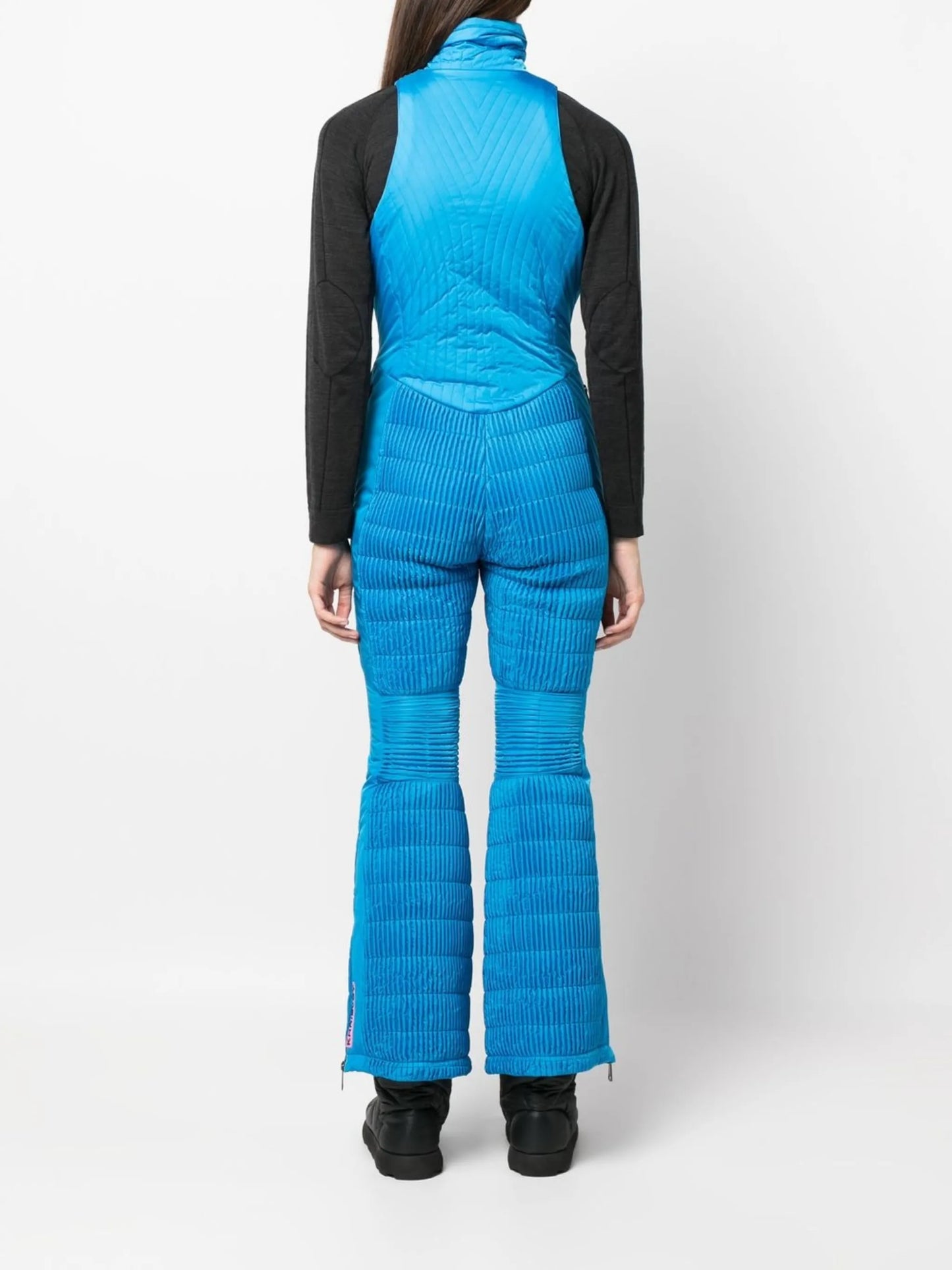 sleeveless quilted ski jumpsuit