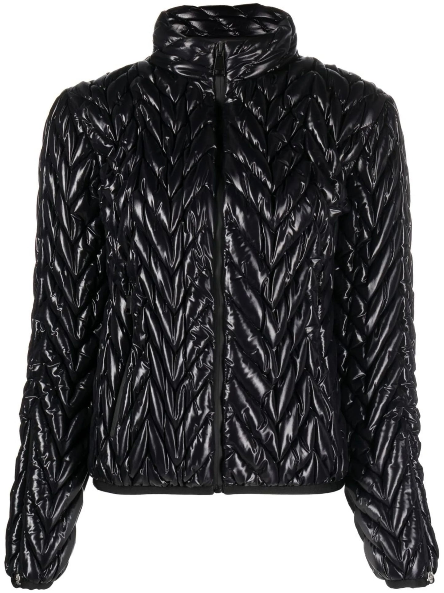 Chevron-quilted ski jacket