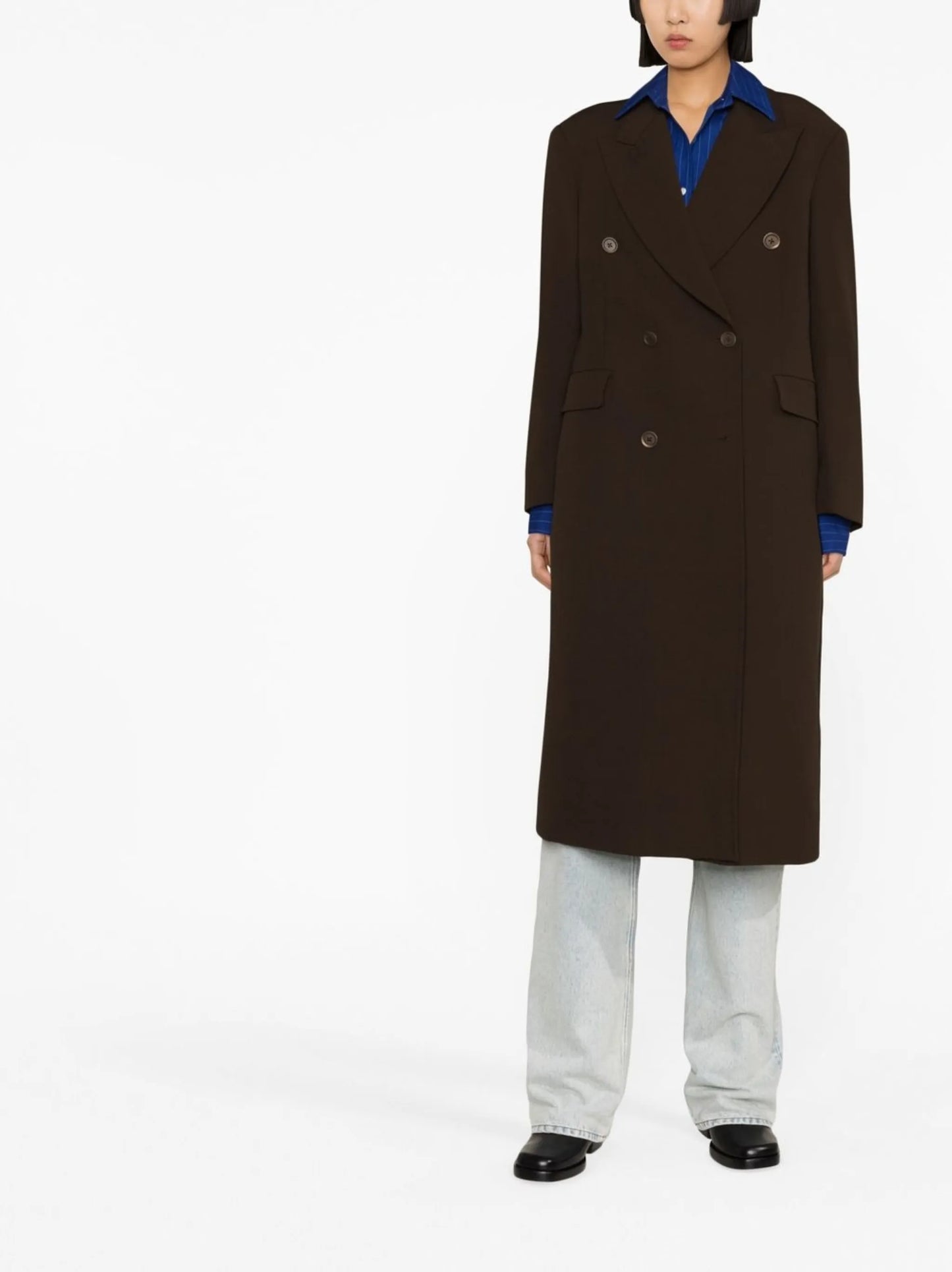 double-breasted wool coat