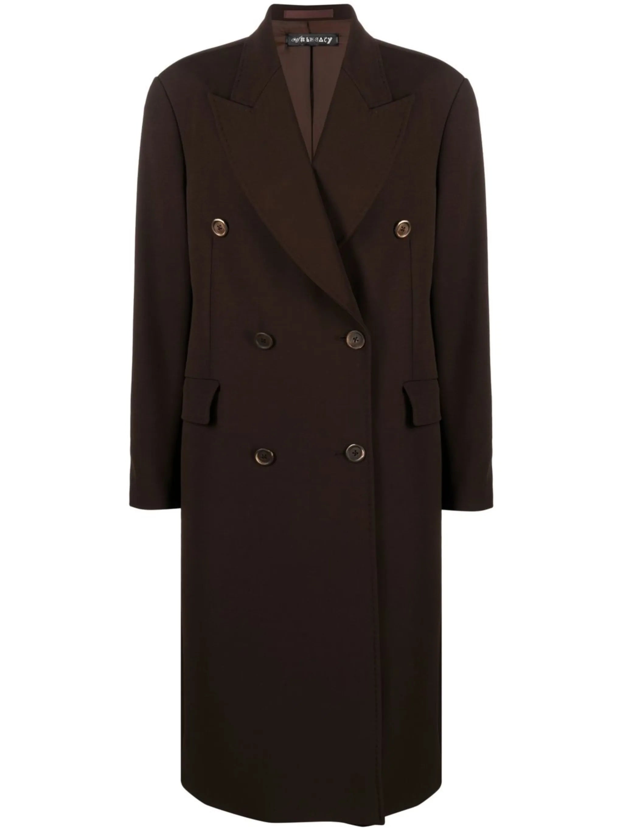 double-breasted wool coat