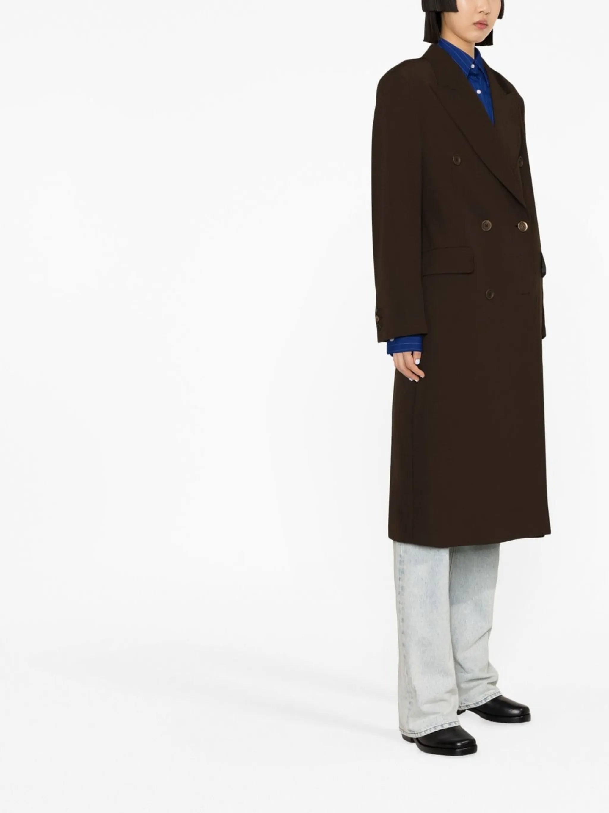 double-breasted wool coat