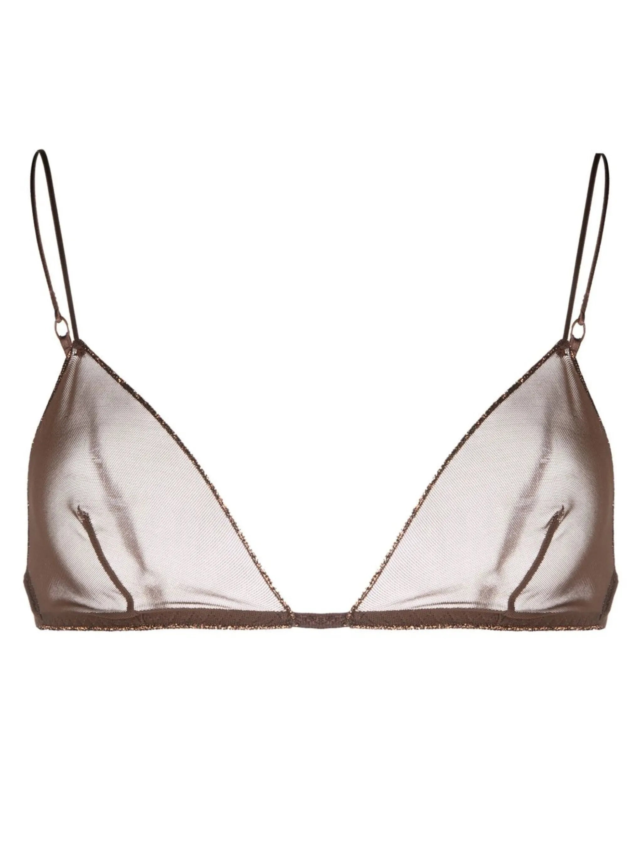 mesh triangle soft-cup bra