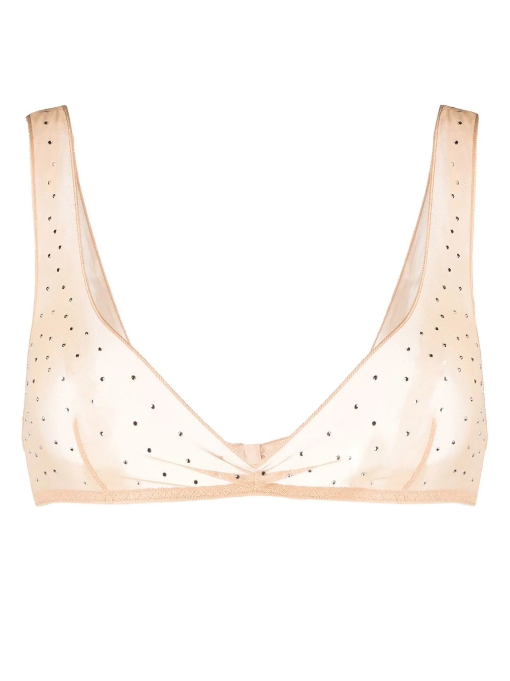 gem-studded soft cup bra