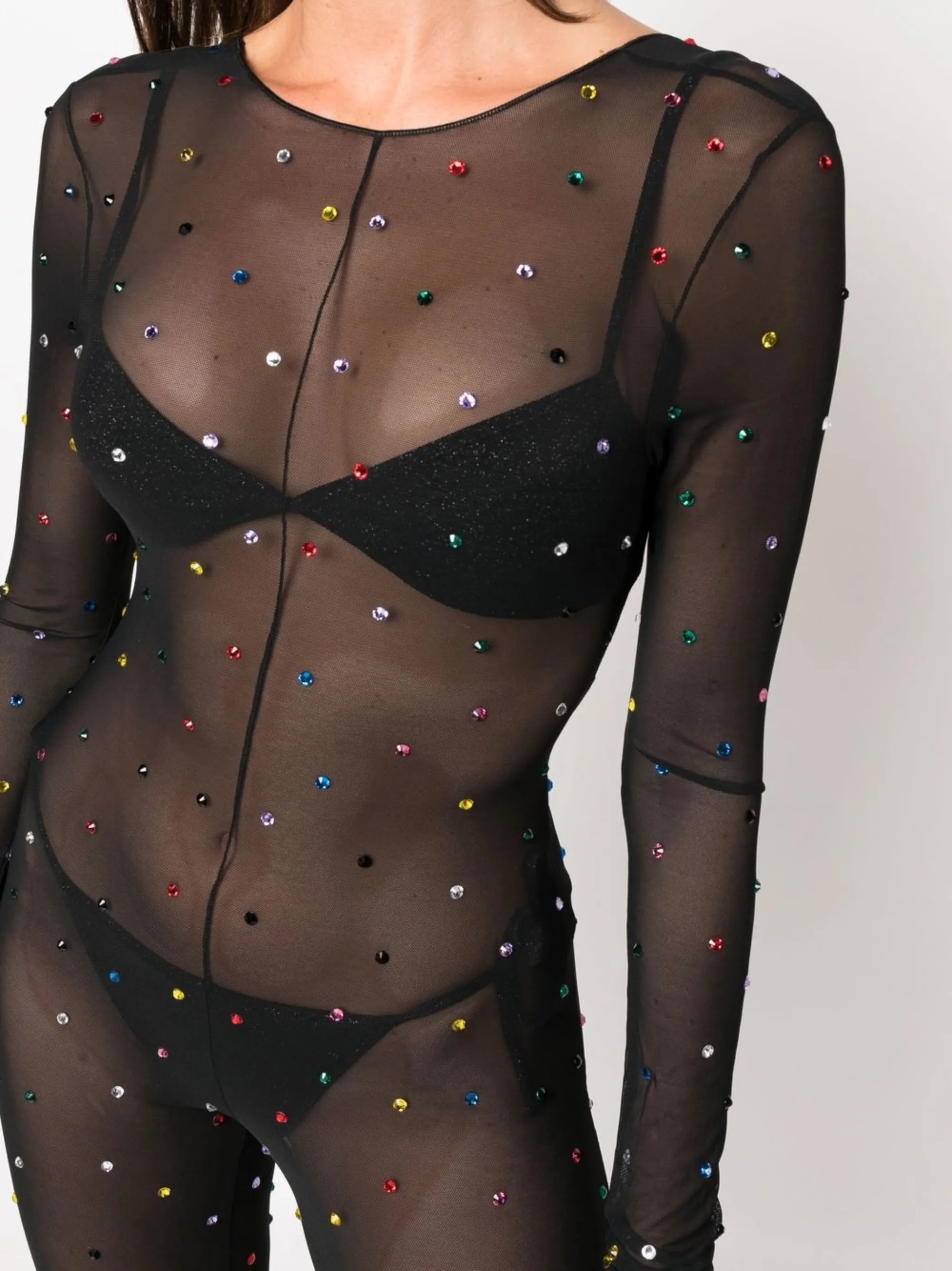 Gem sheer jumpsuit