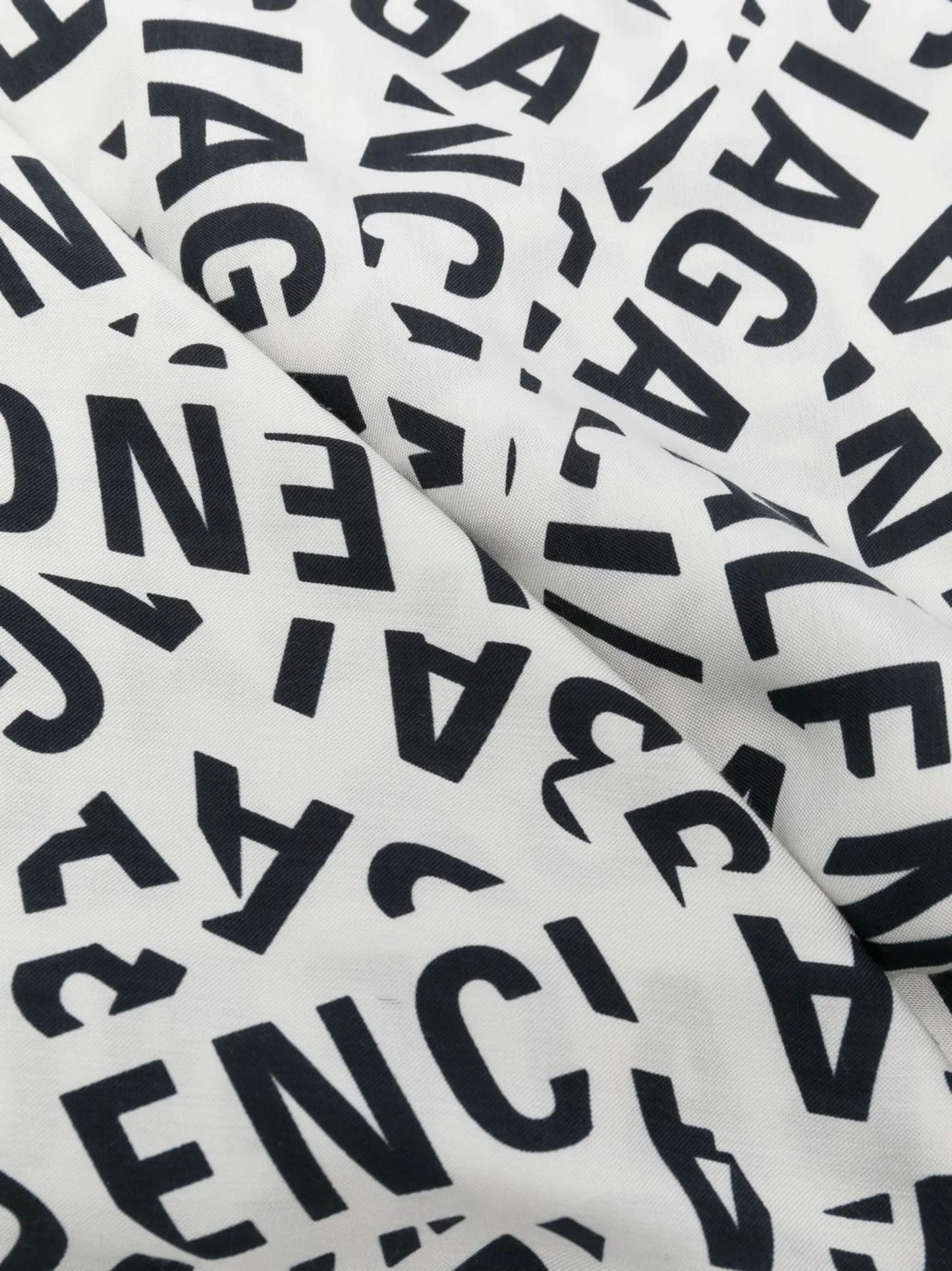 logo-print silk scarf