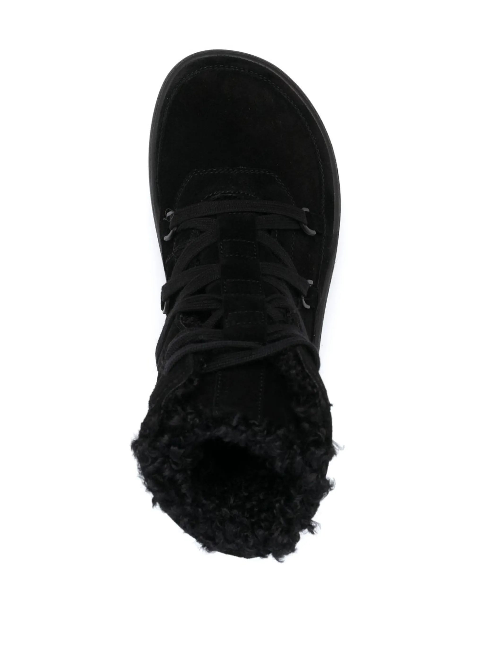 flatform lace-up suede boots