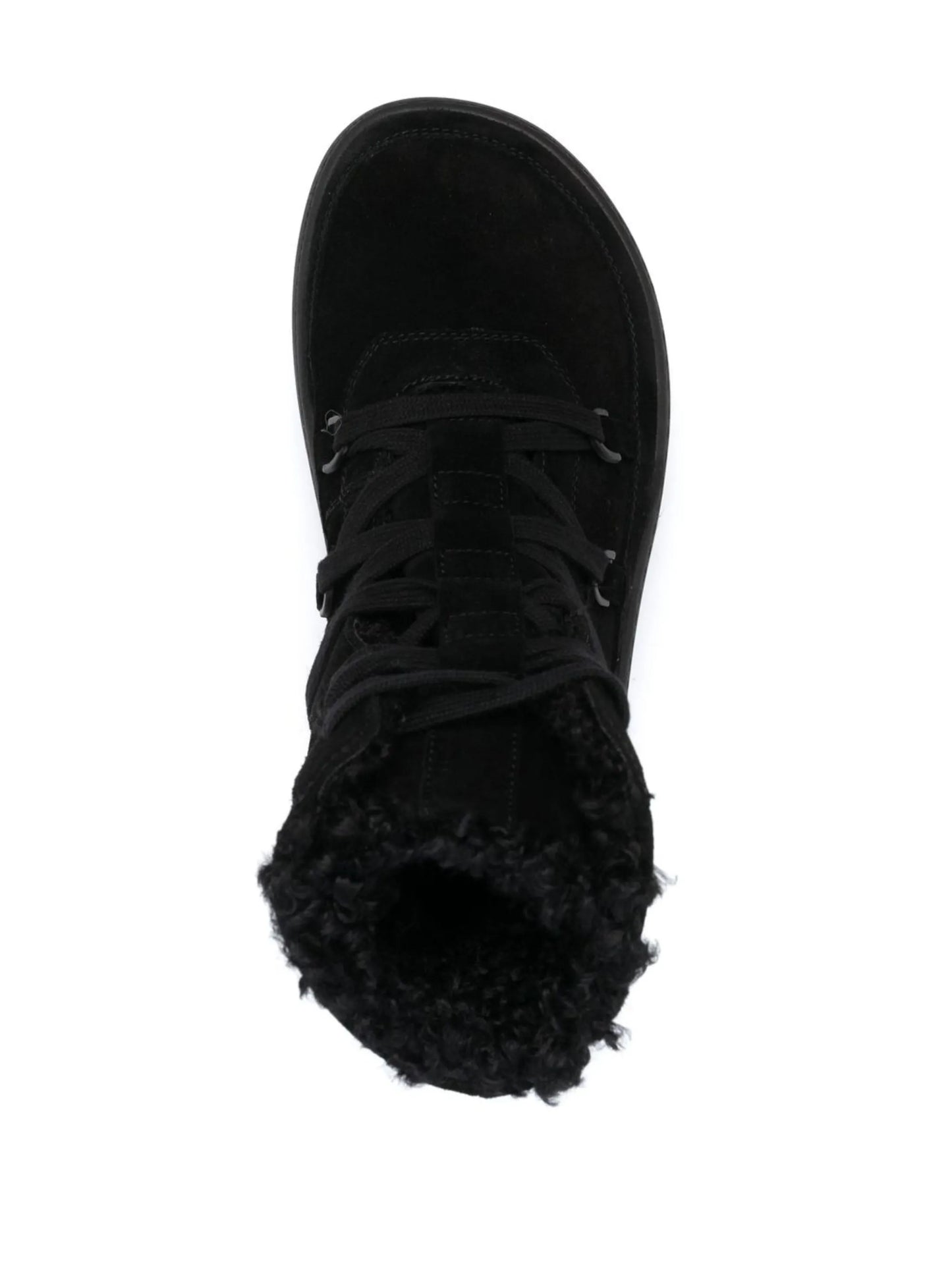 flatform lace-up suede boots