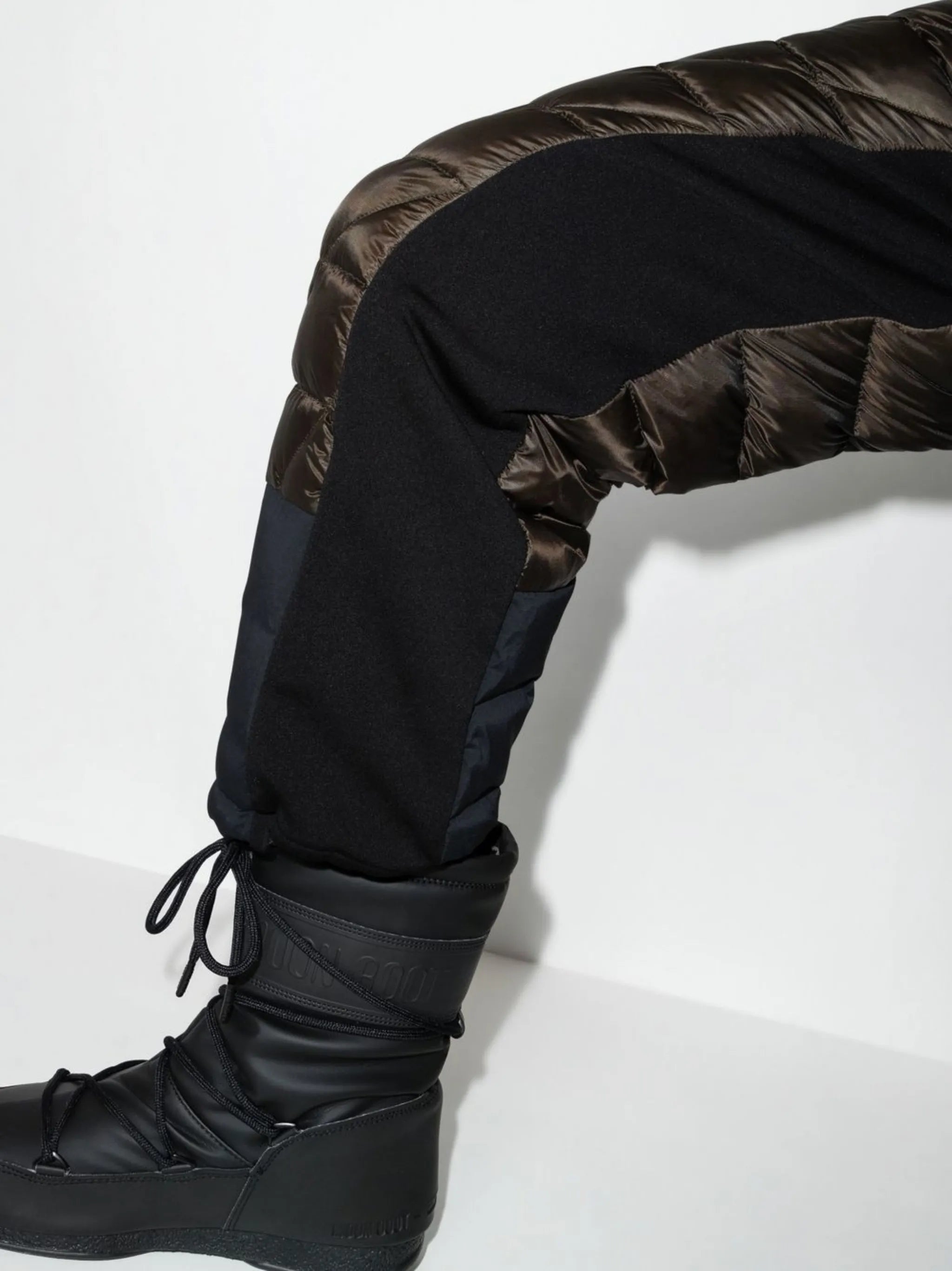 Hybrid quilted two-tone ski trousers