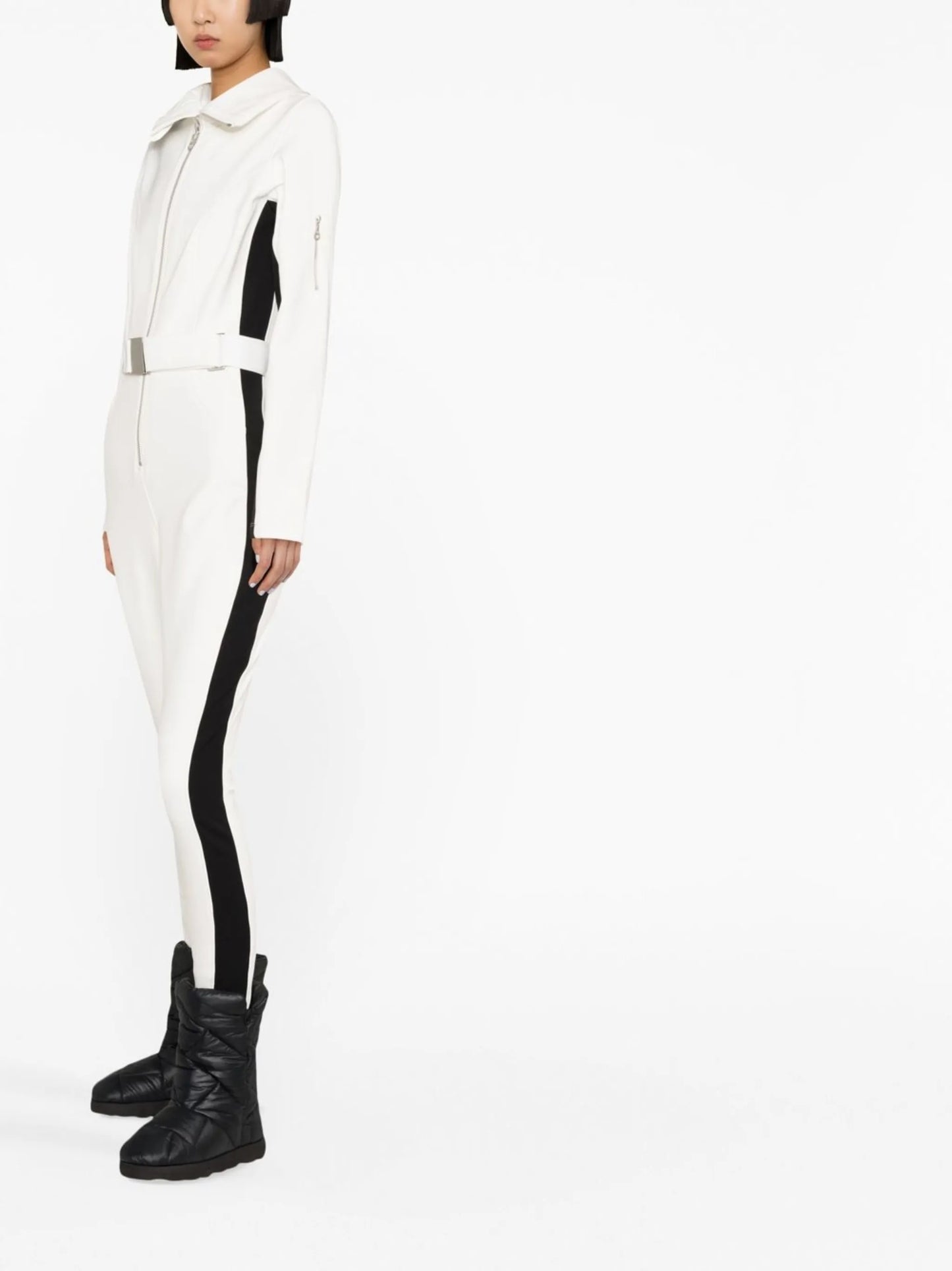 Signature side-stripe ski suit