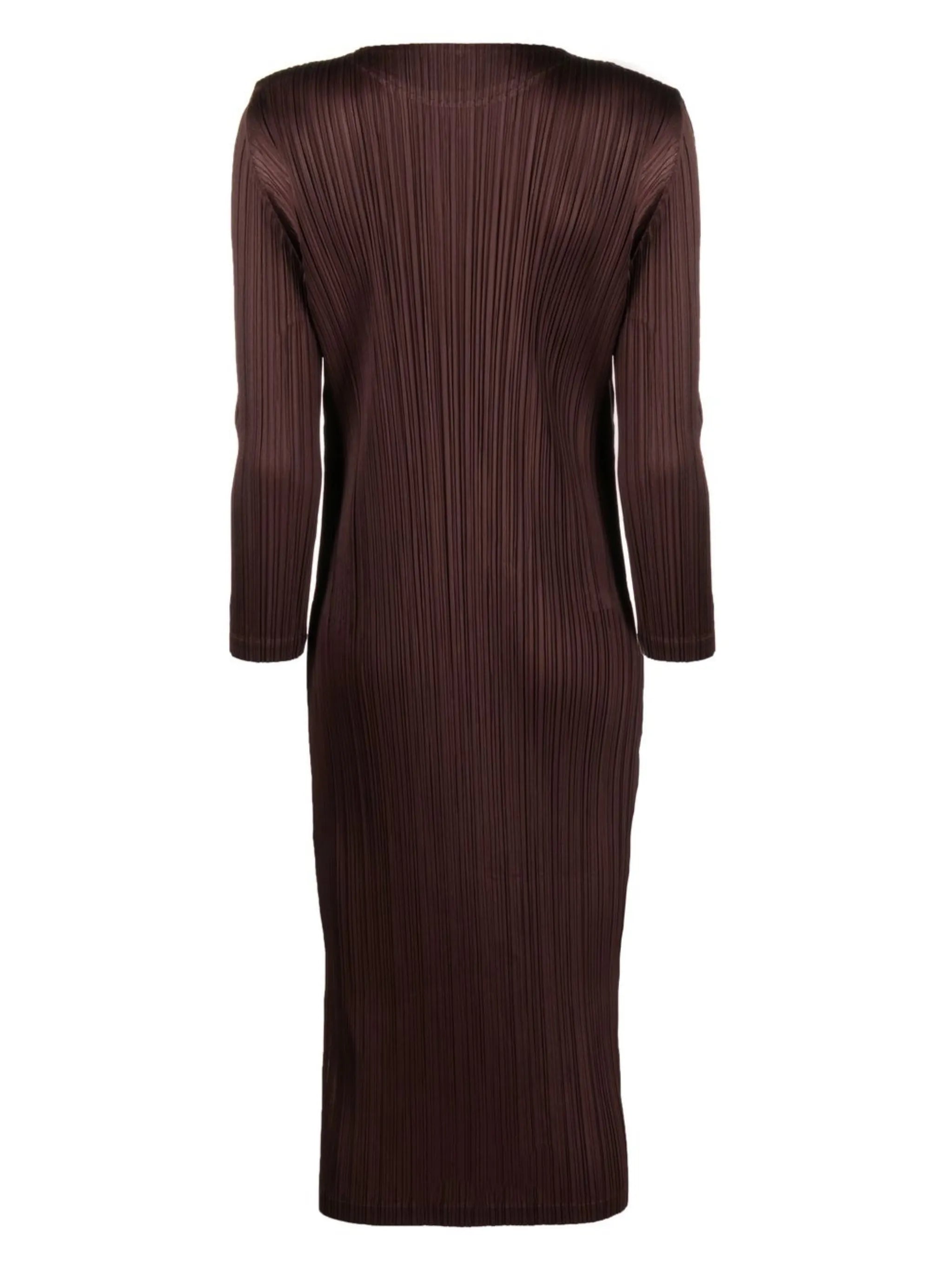 plissé midi dress