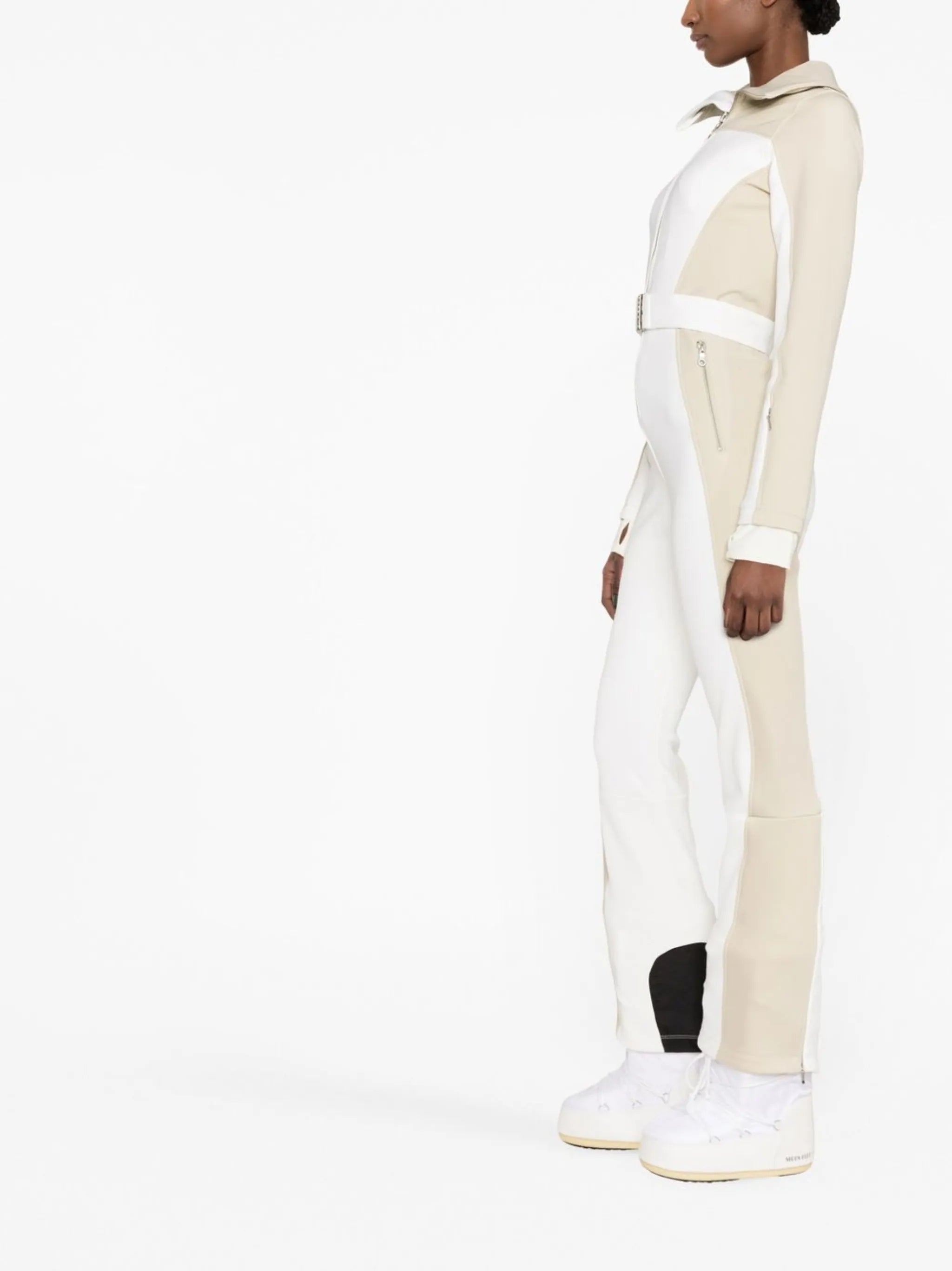 panelled funnel-neck ski suit