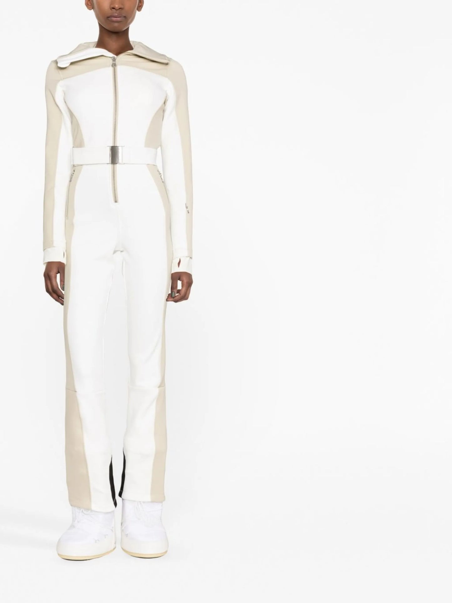 panelled funnel-neck ski suit