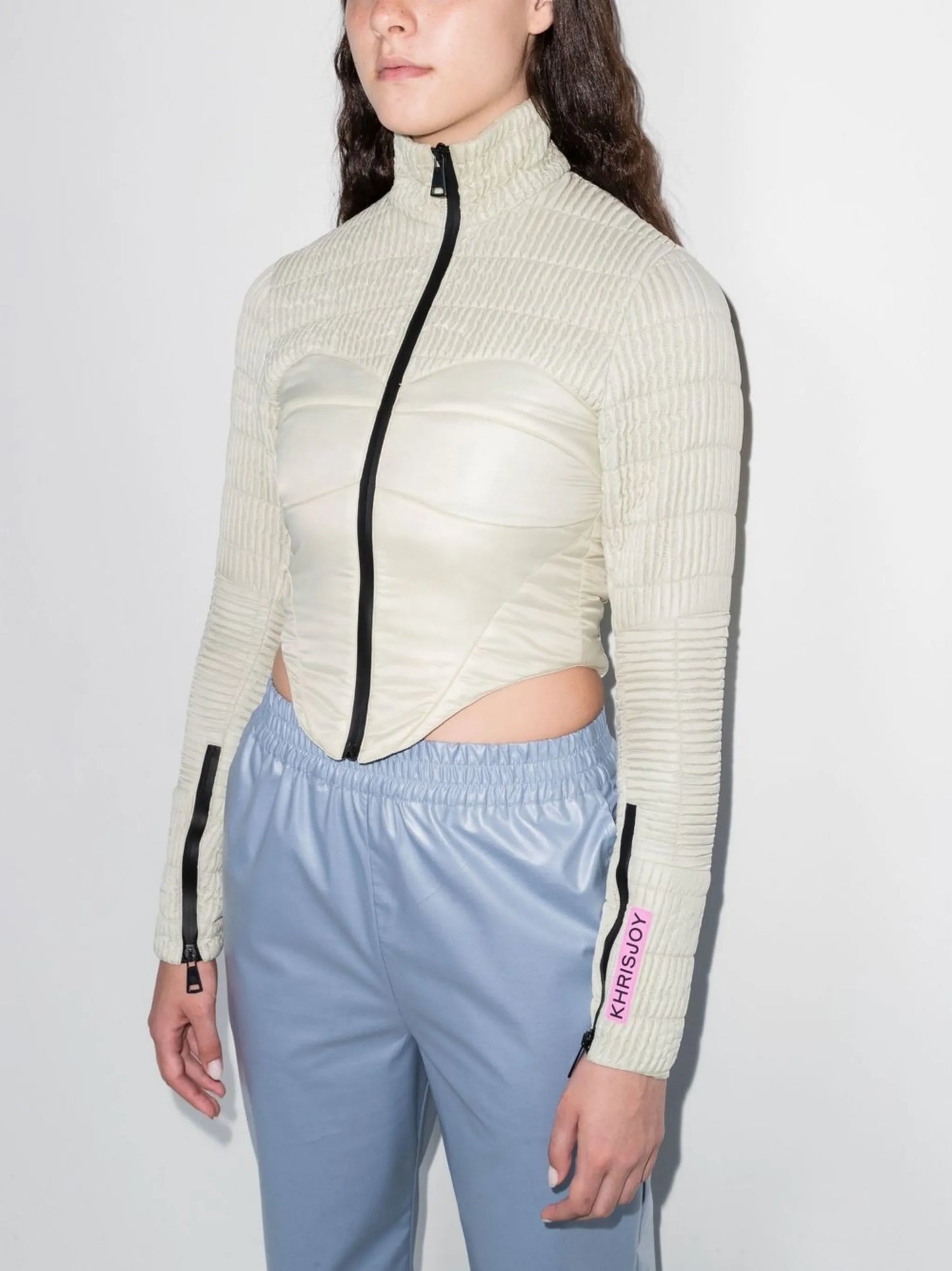 logo-patch zip-fastening jacket