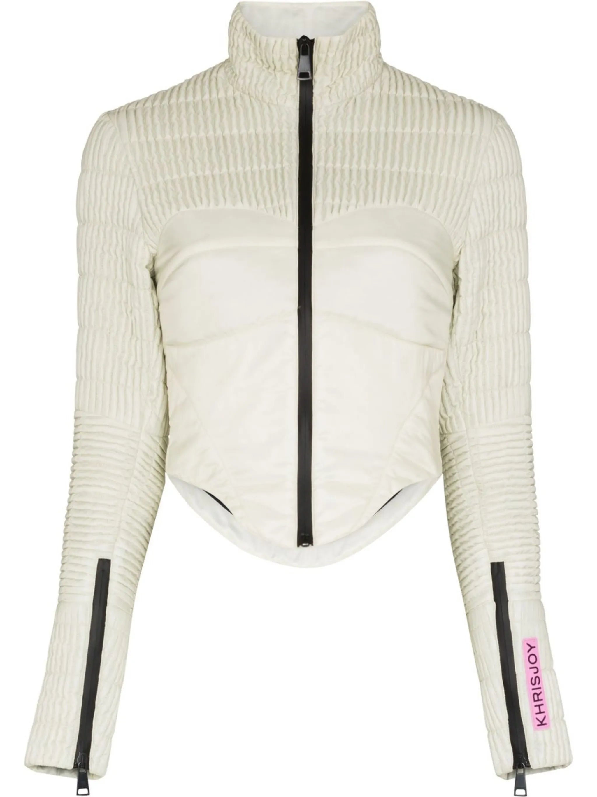 logo-patch zip-fastening jacket