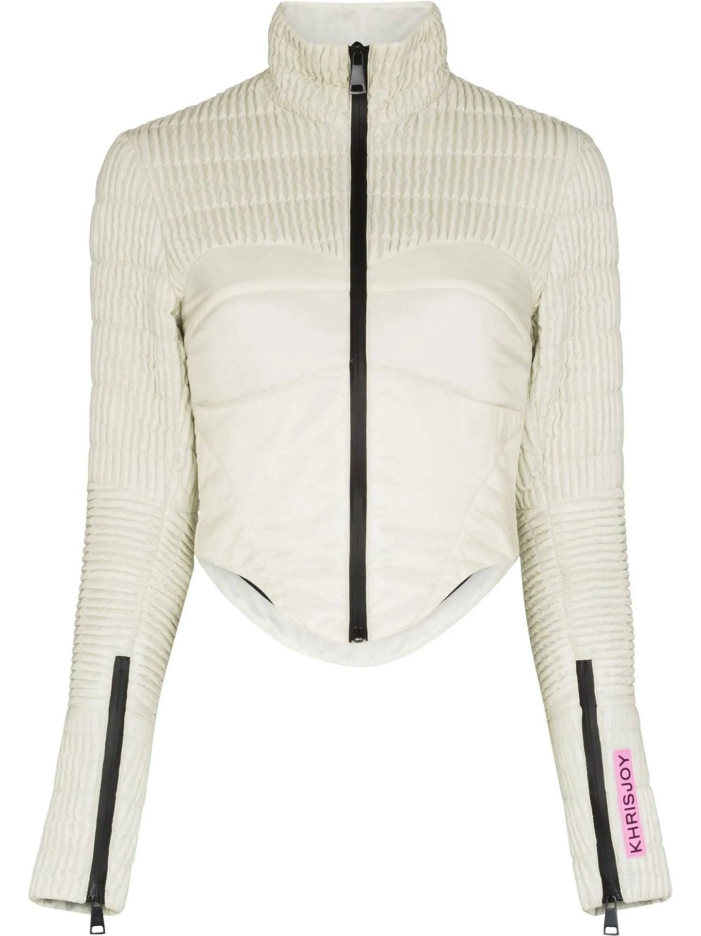 logo-patch zip-fastening jacket