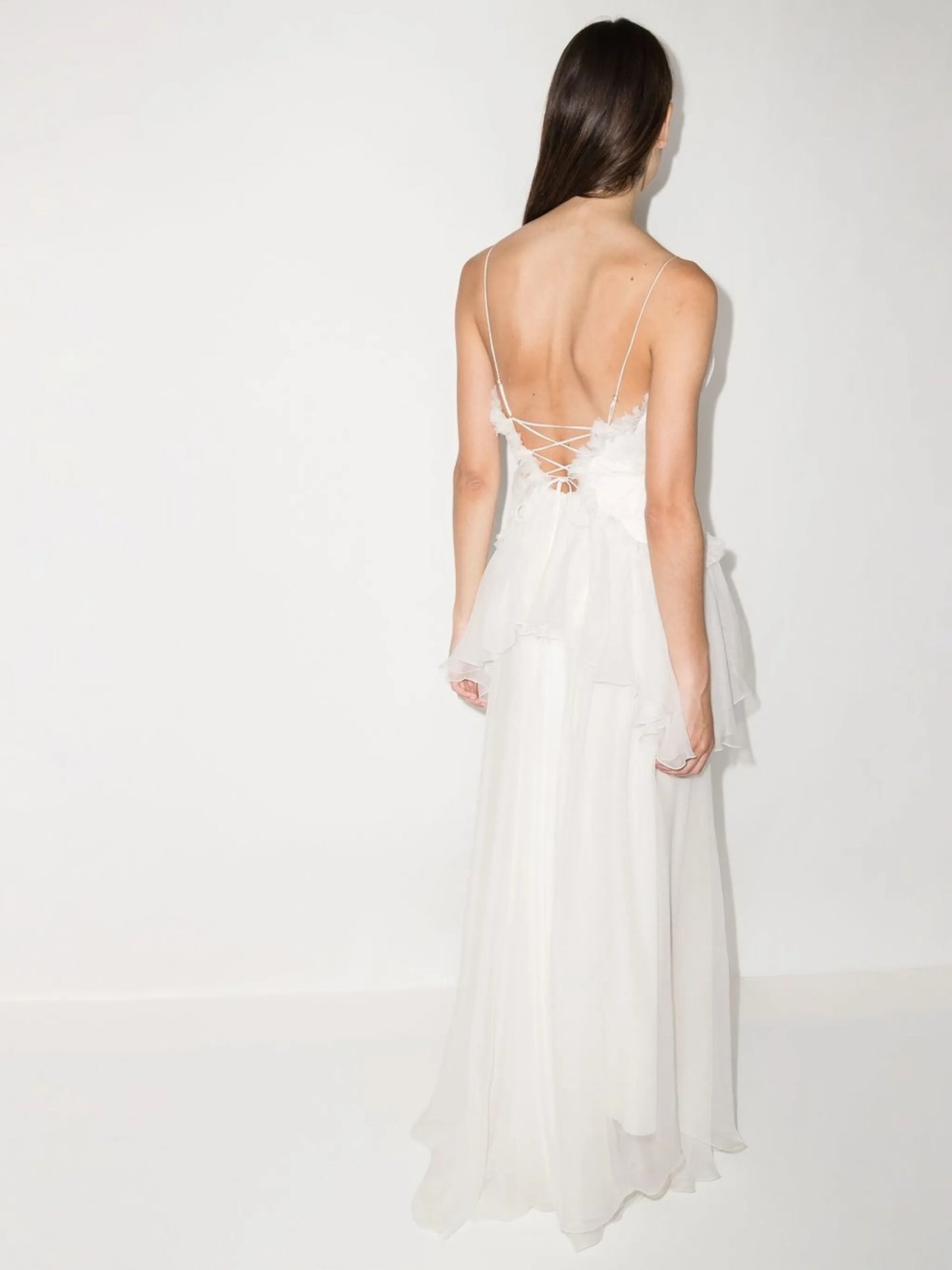 Lana V-neck ruffled maxi dress