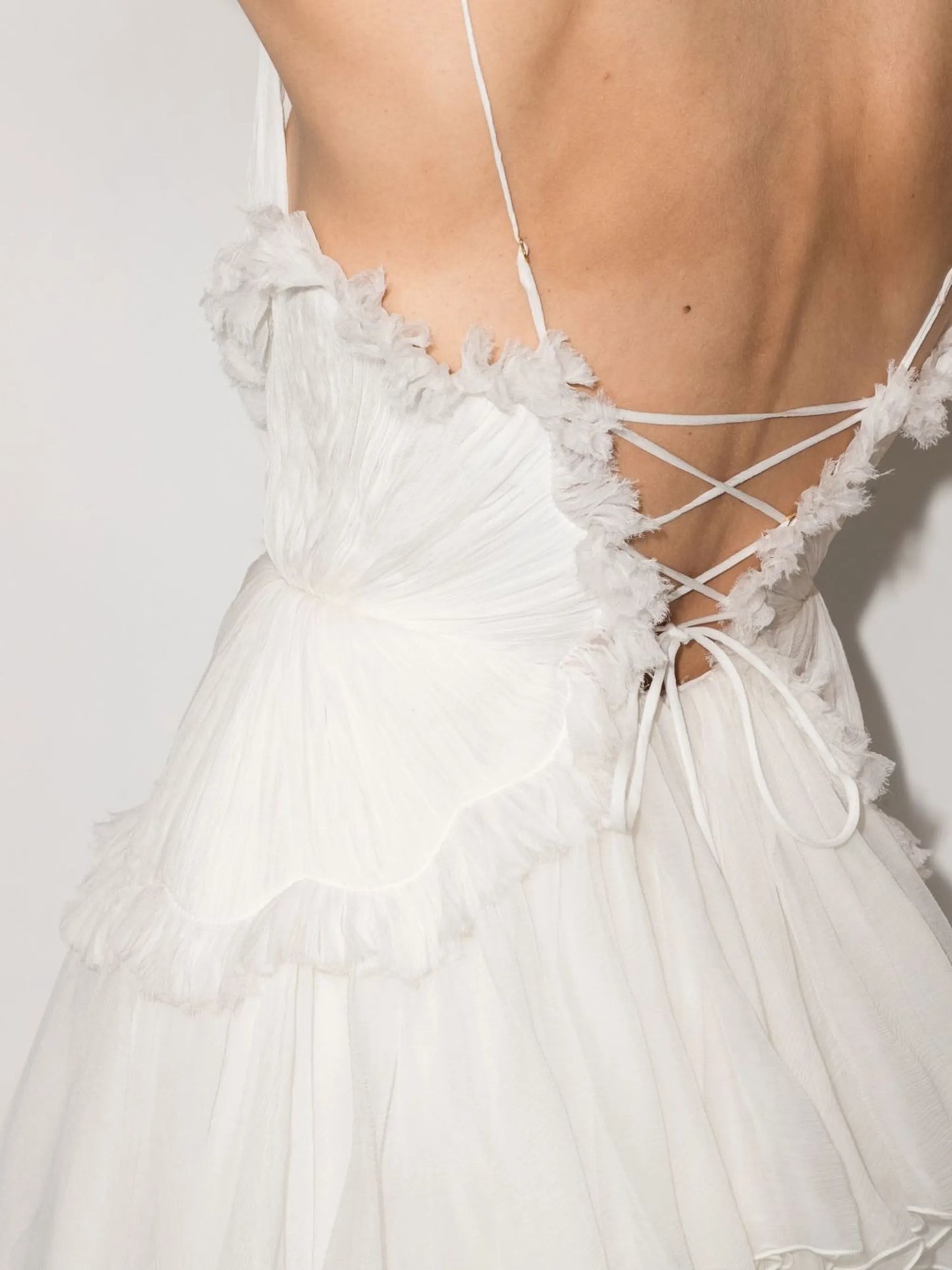 Lana V-neck ruffled maxi dress