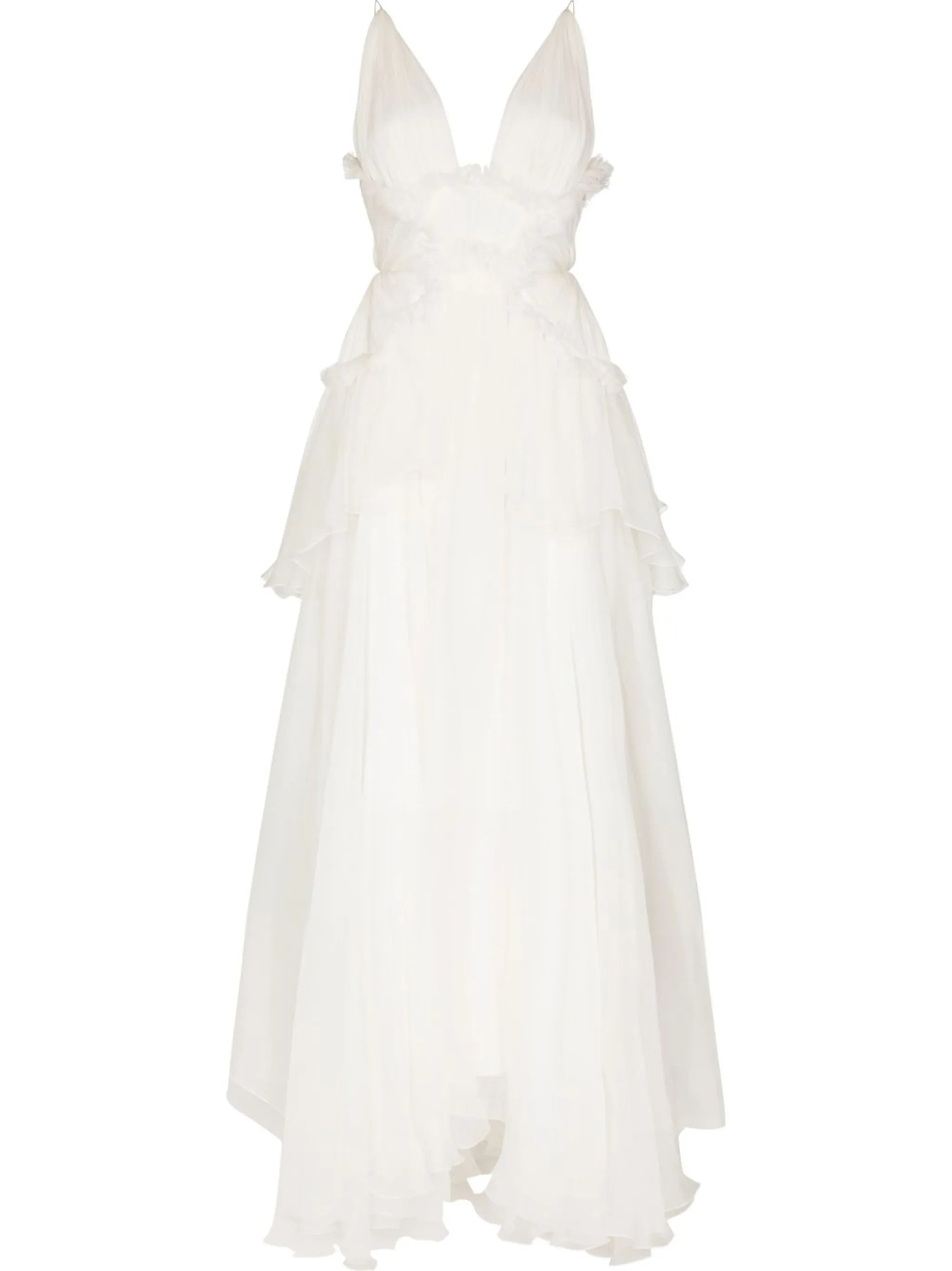 Lana V-neck ruffled maxi dress