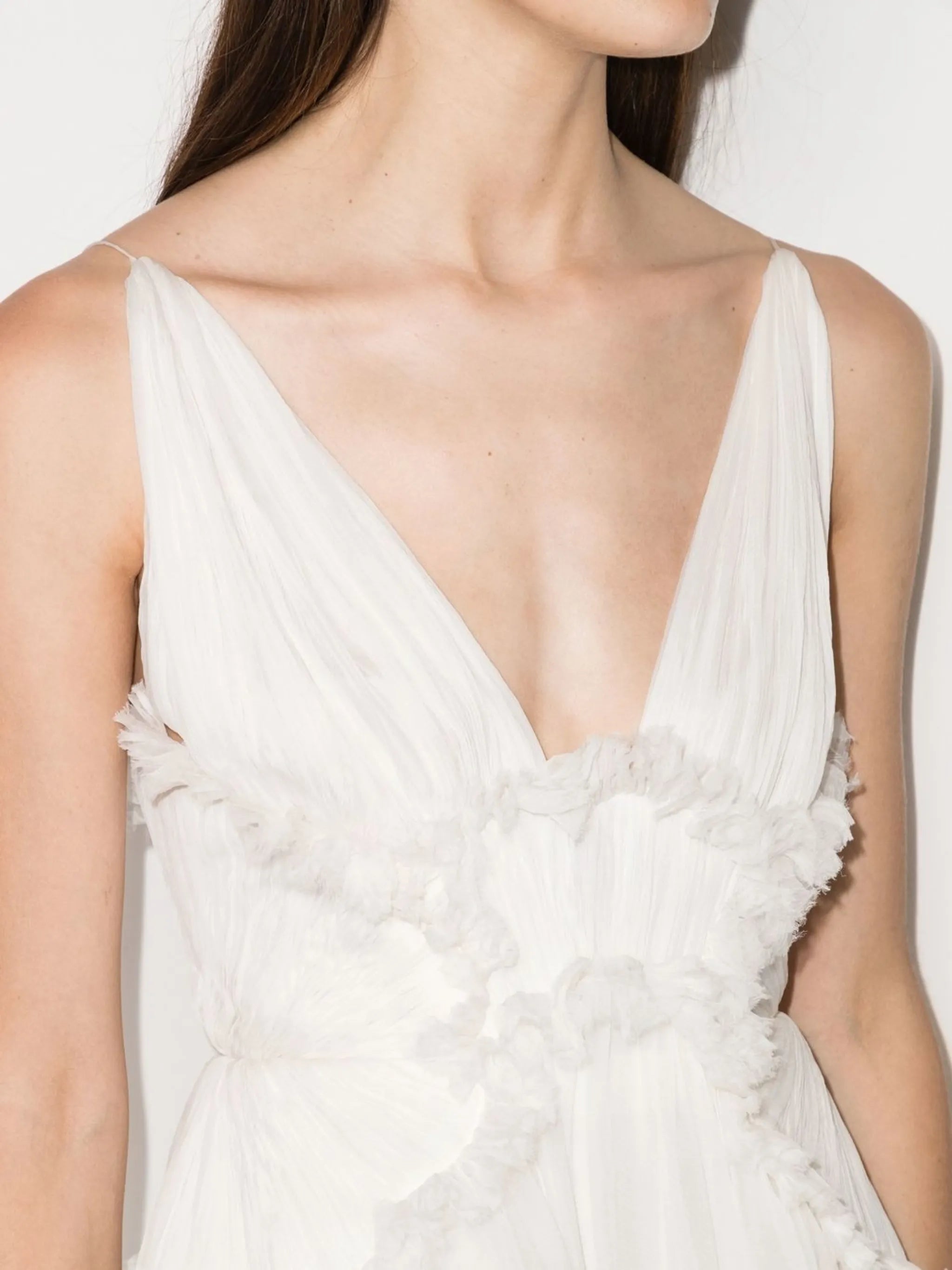 Lana V-neck ruffled maxi dress
