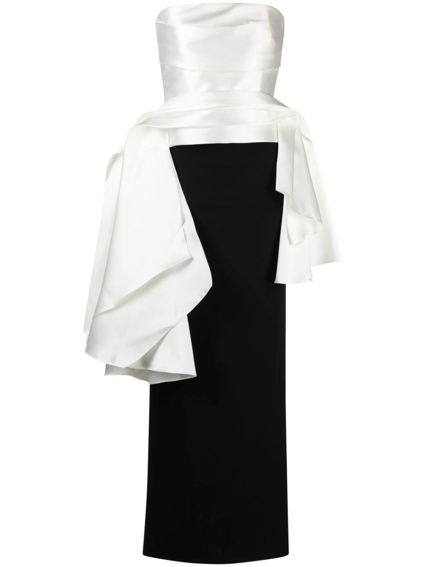 The Darra strapless draped gown
