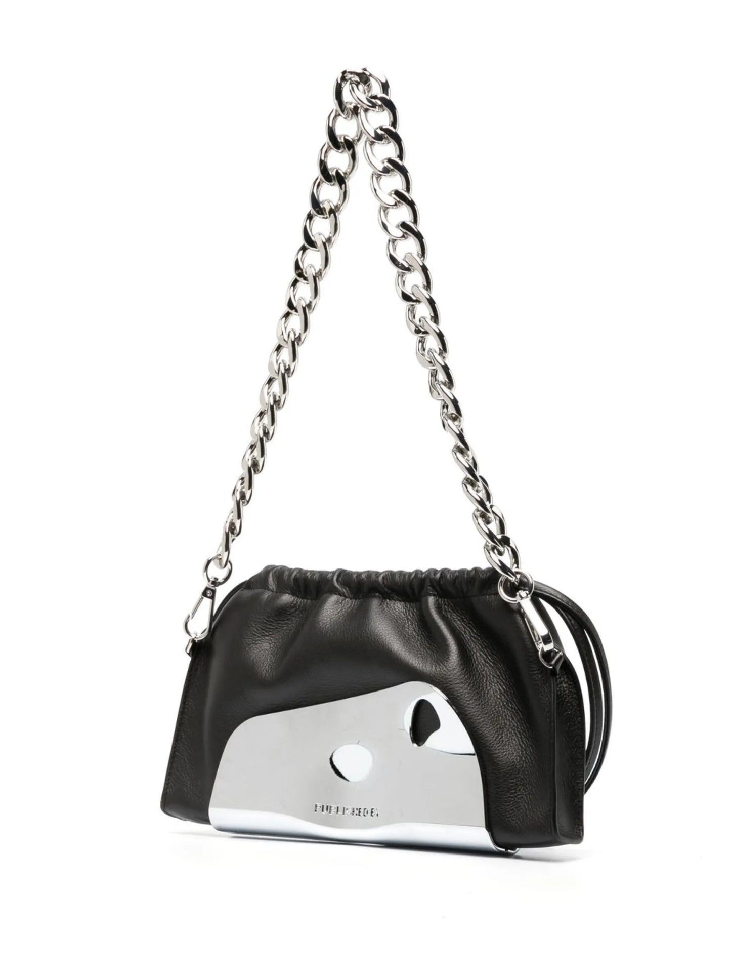 engraved-logo drawstring shoulder bag