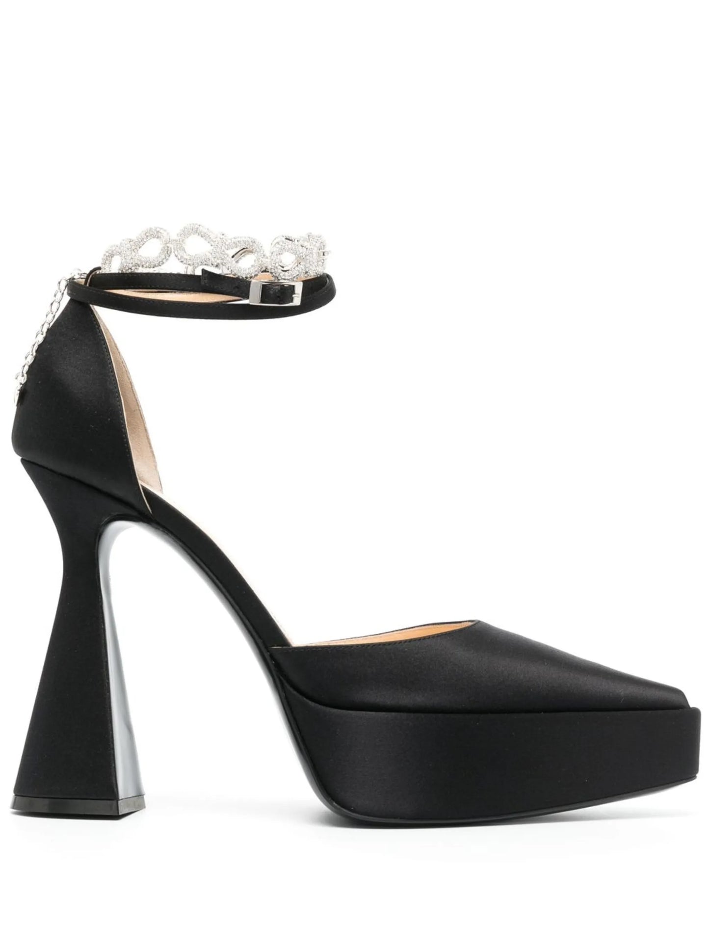 140mm crystal-embellished platform pumps