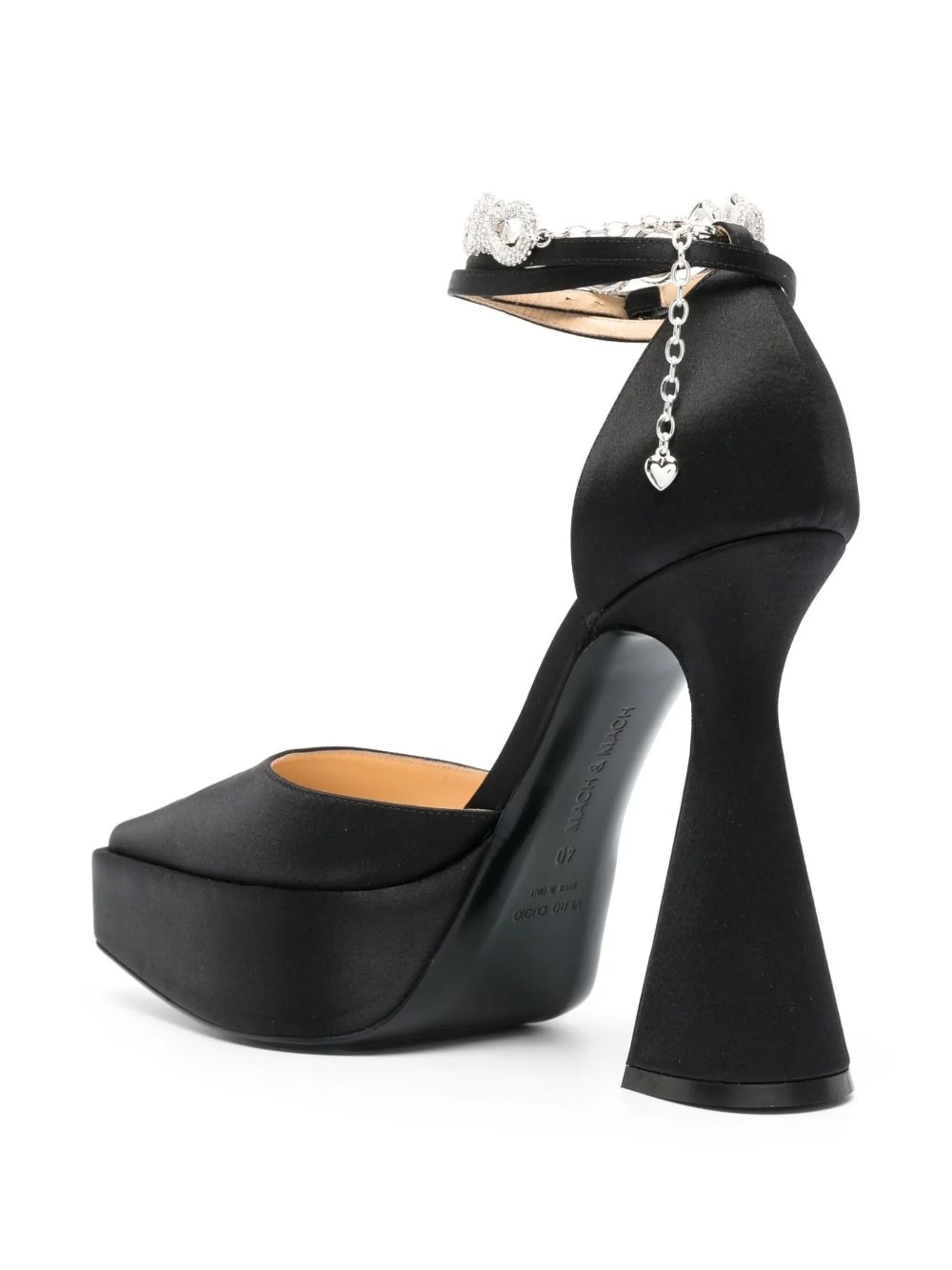 140mm crystal-embellished platform pumps