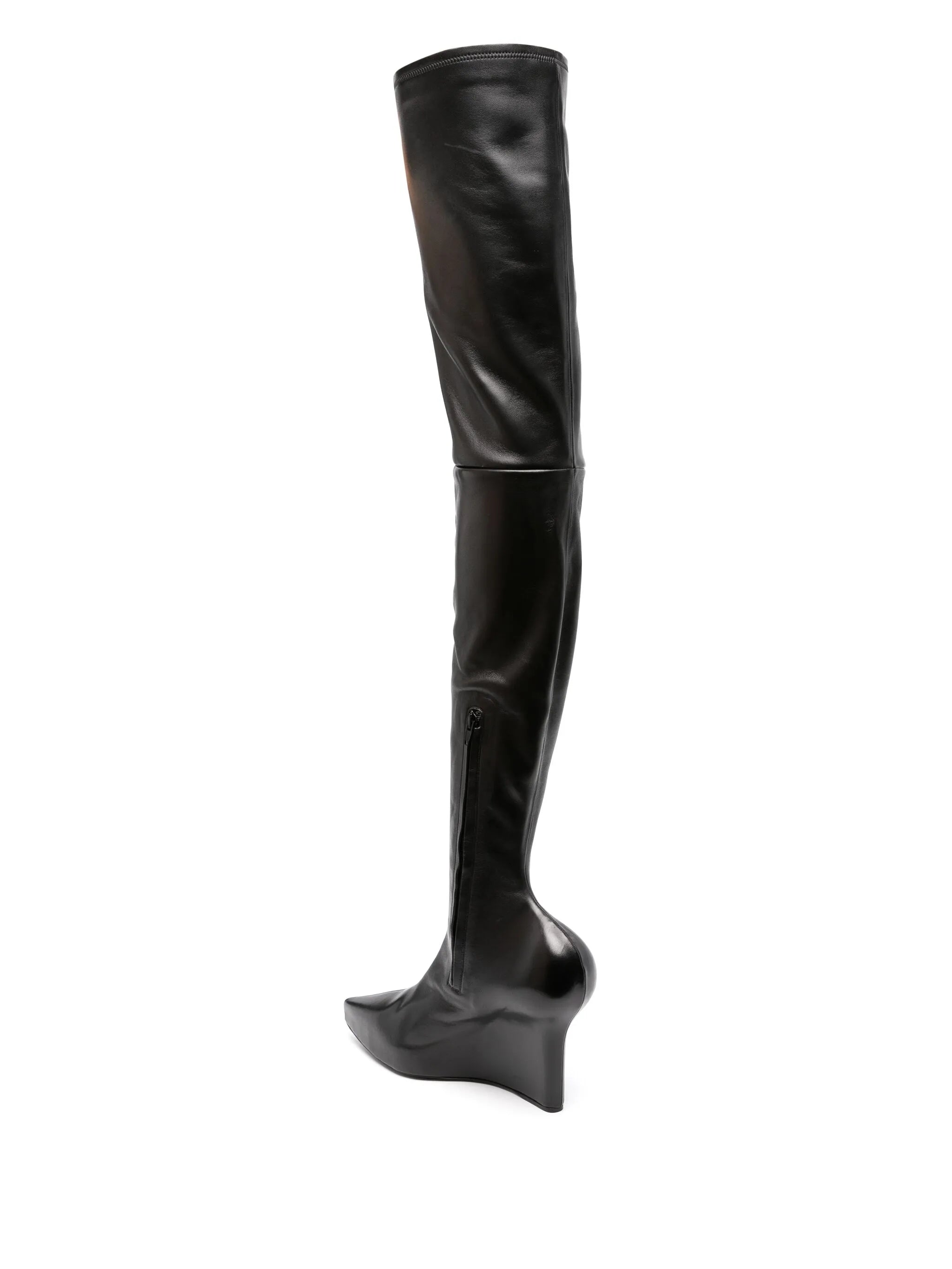 80mm leather boots