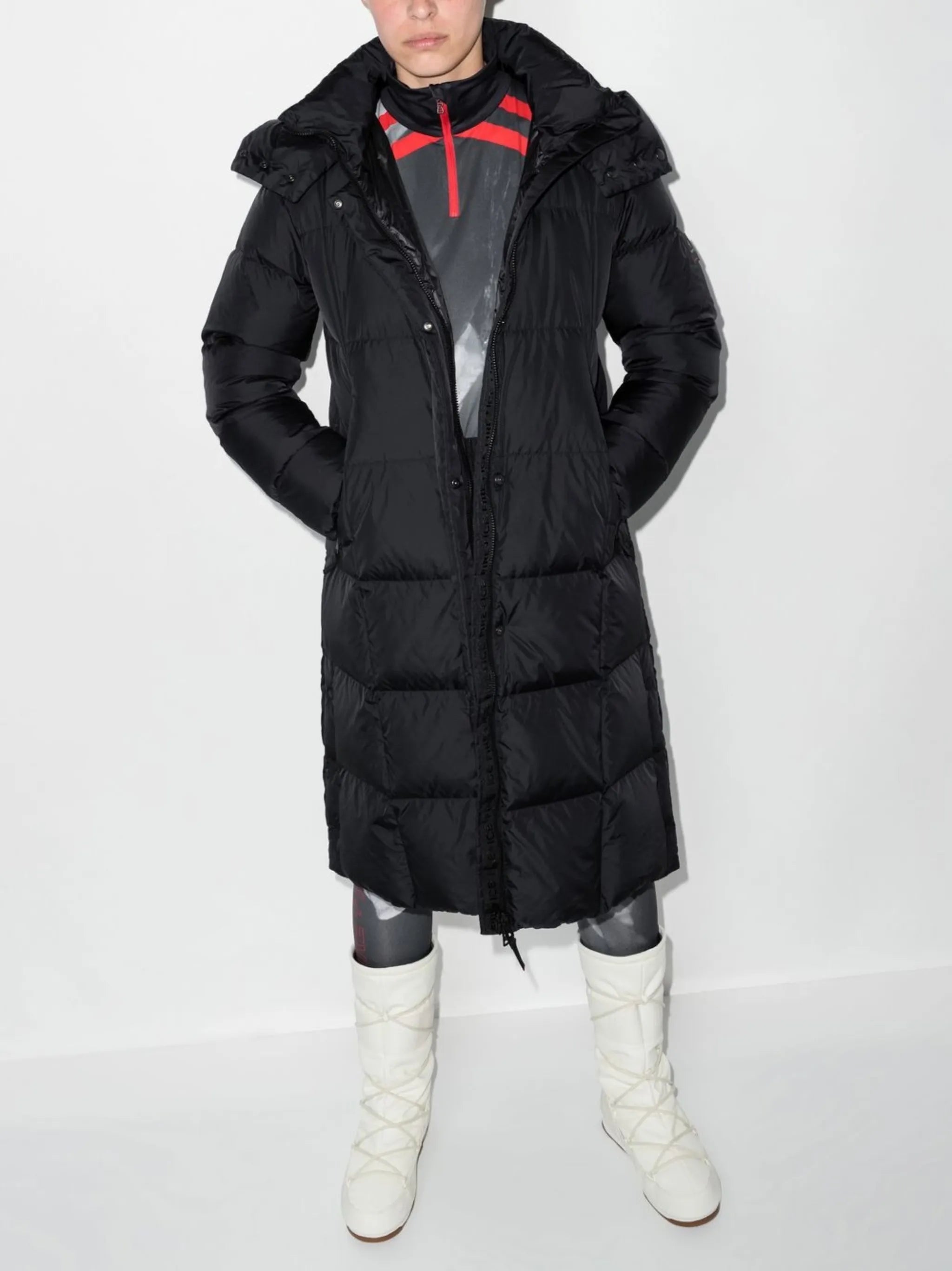Barna hooded quilted ski coat