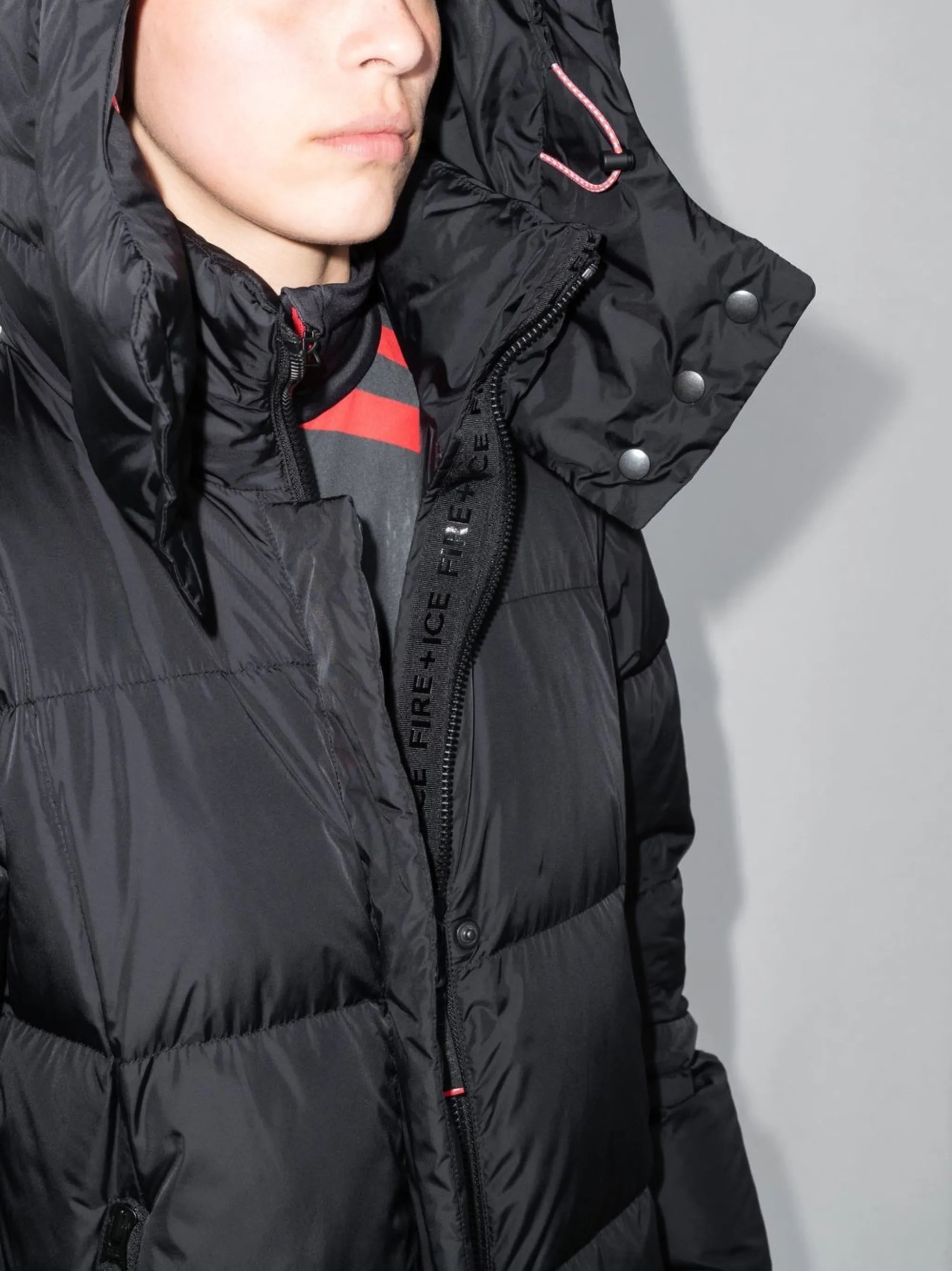 Barna hooded quilted ski coat