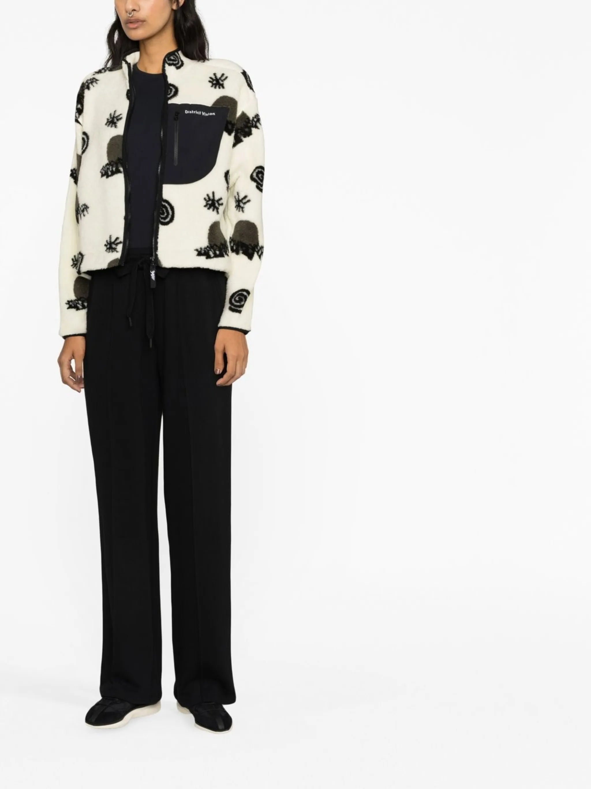 Kendra logo-print jacket