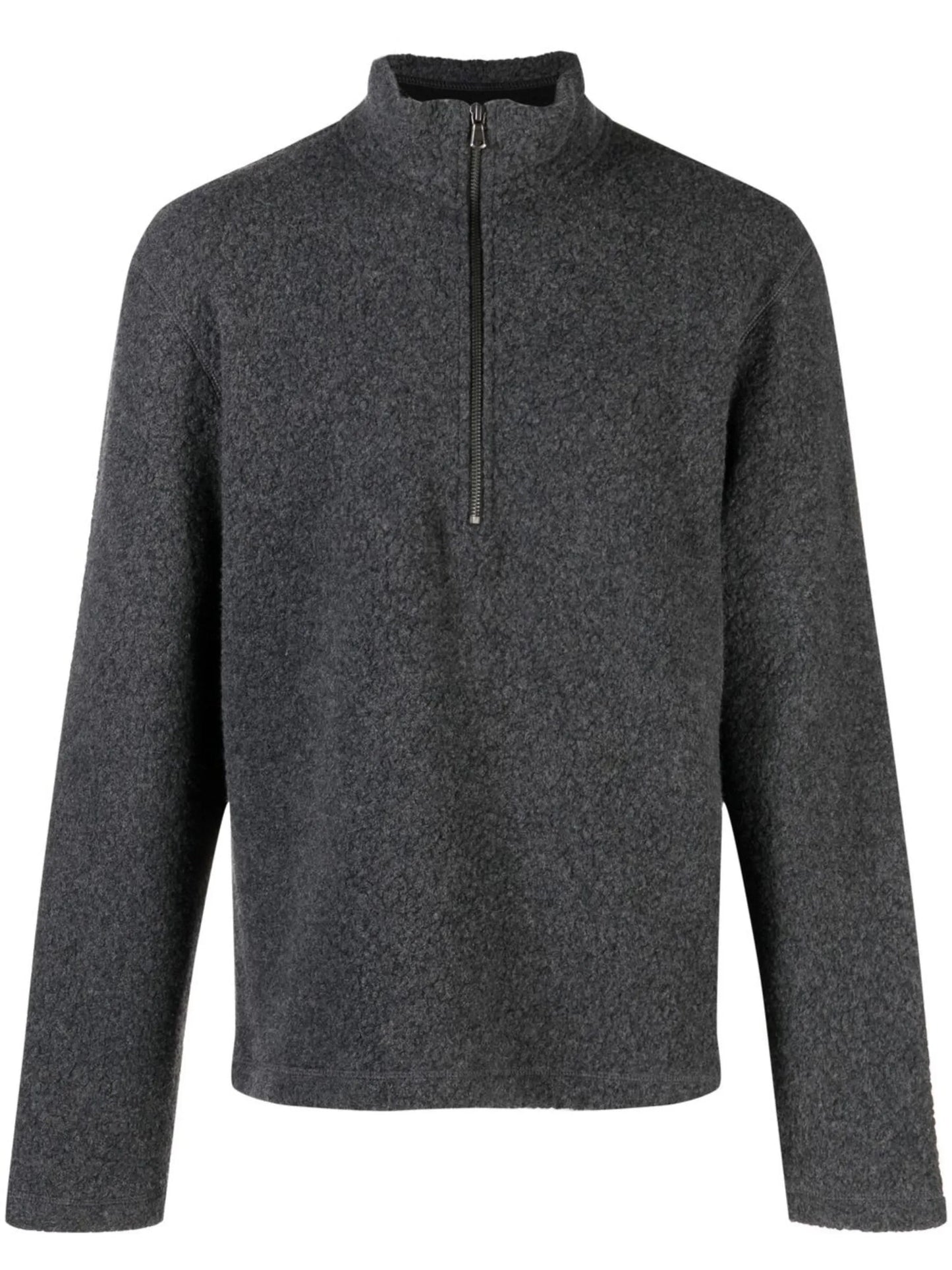 half-zip front fleece sweatshirt