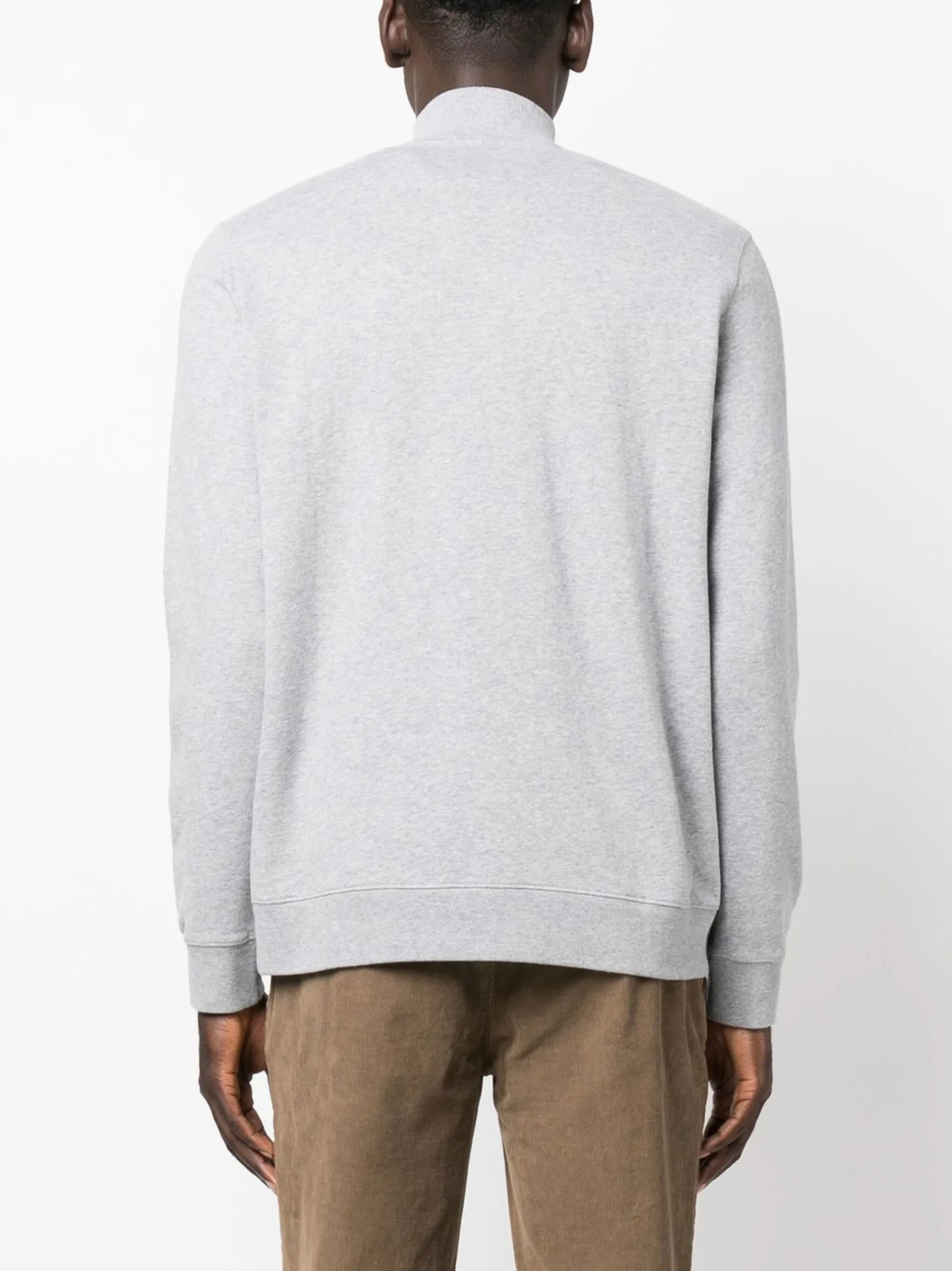 half-zip front sweatshirt