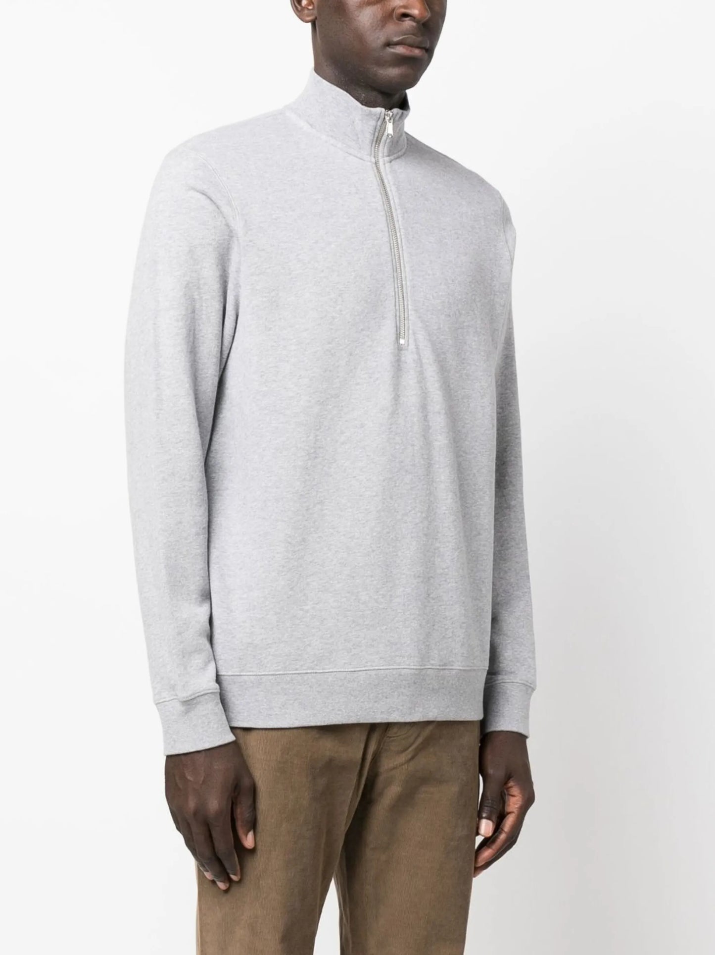 half-zip front sweatshirt