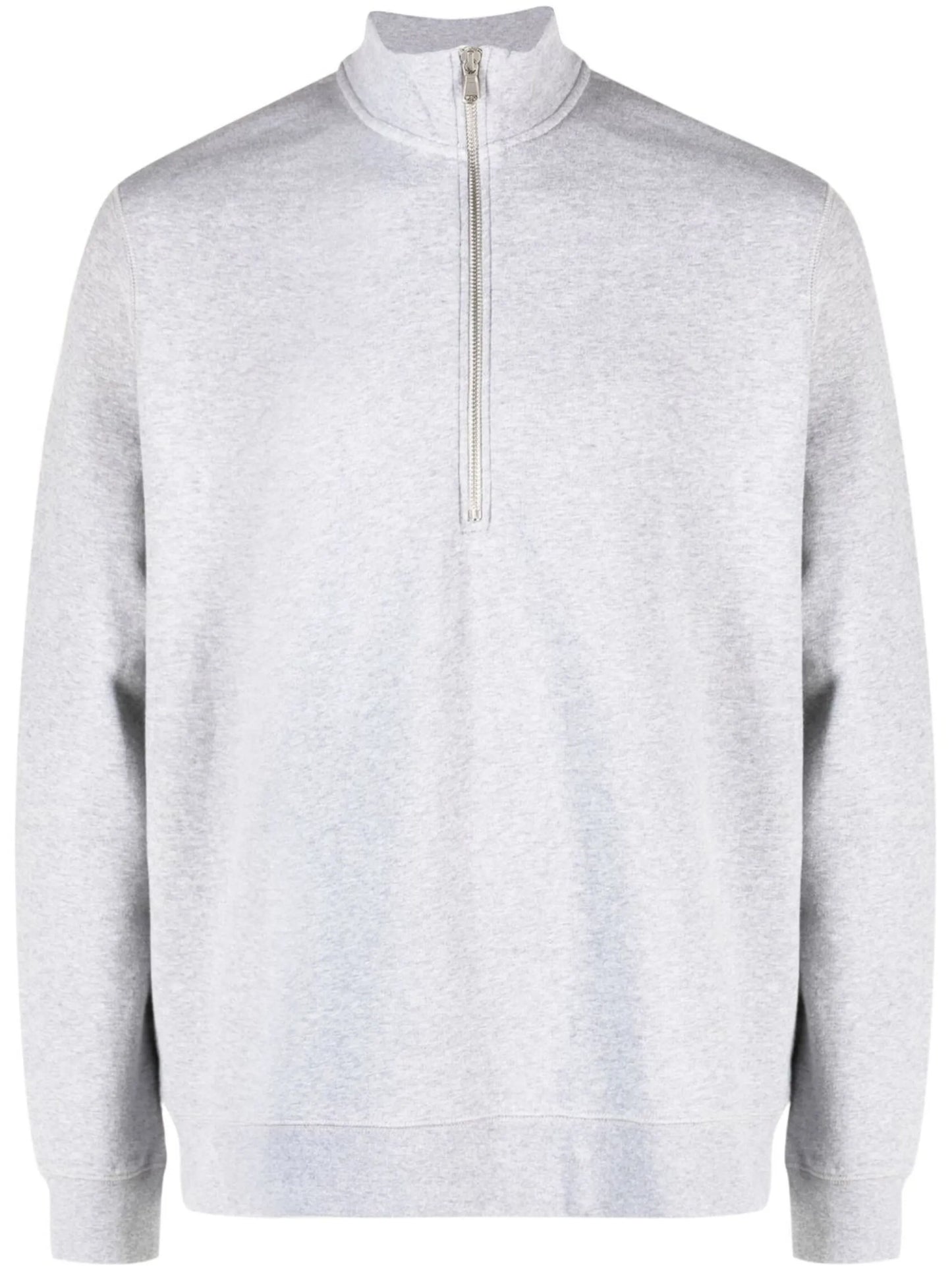 half-zip front sweatshirt