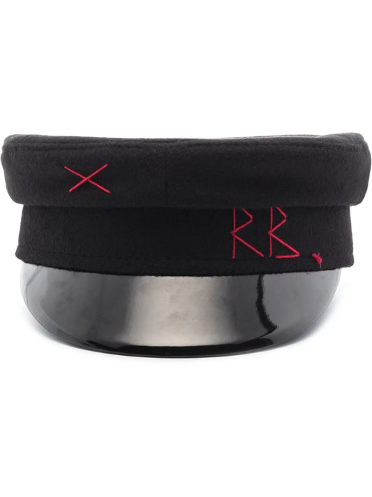 black wool Baker Boy cap