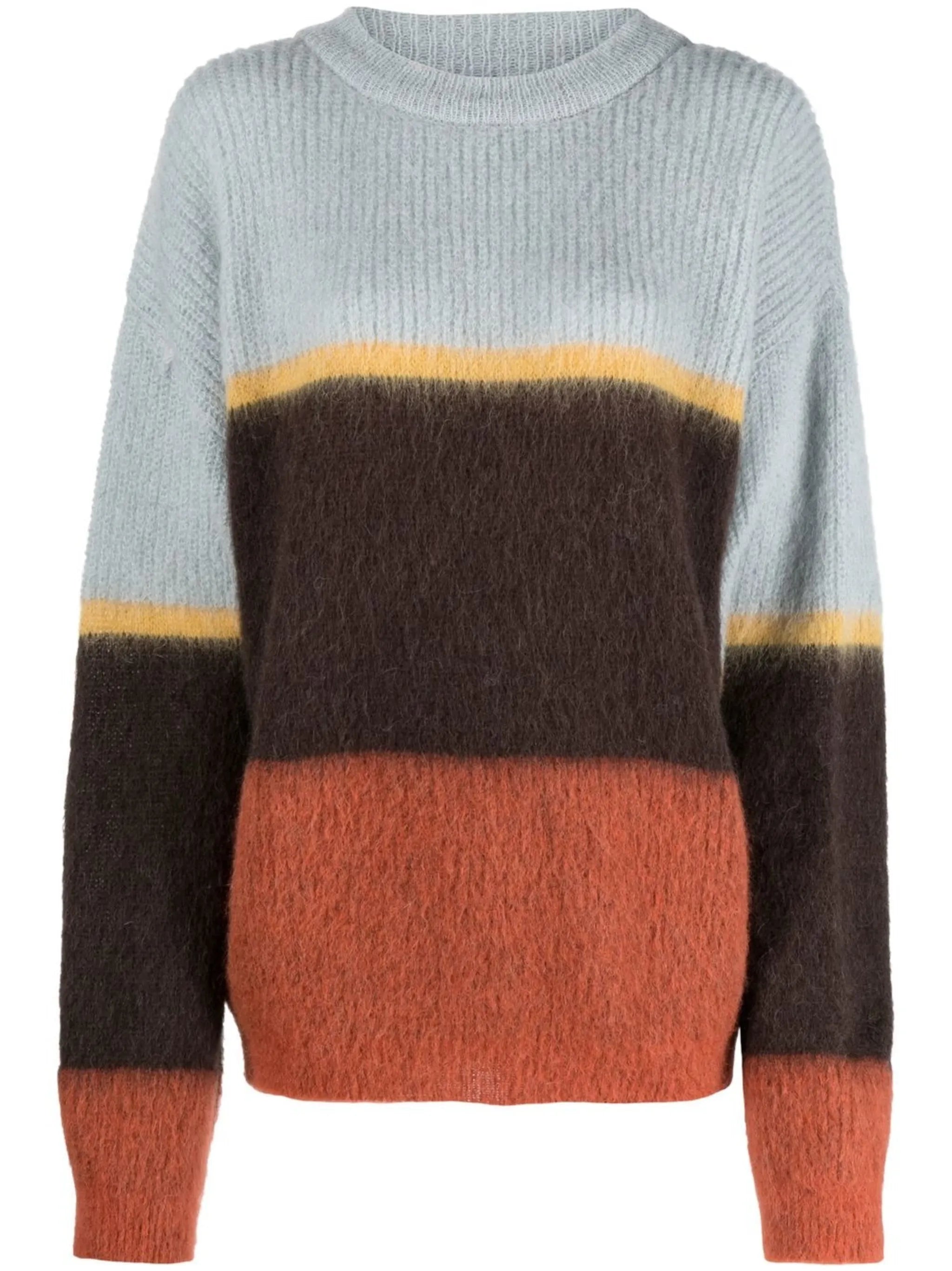 colour-block knitted jumper
