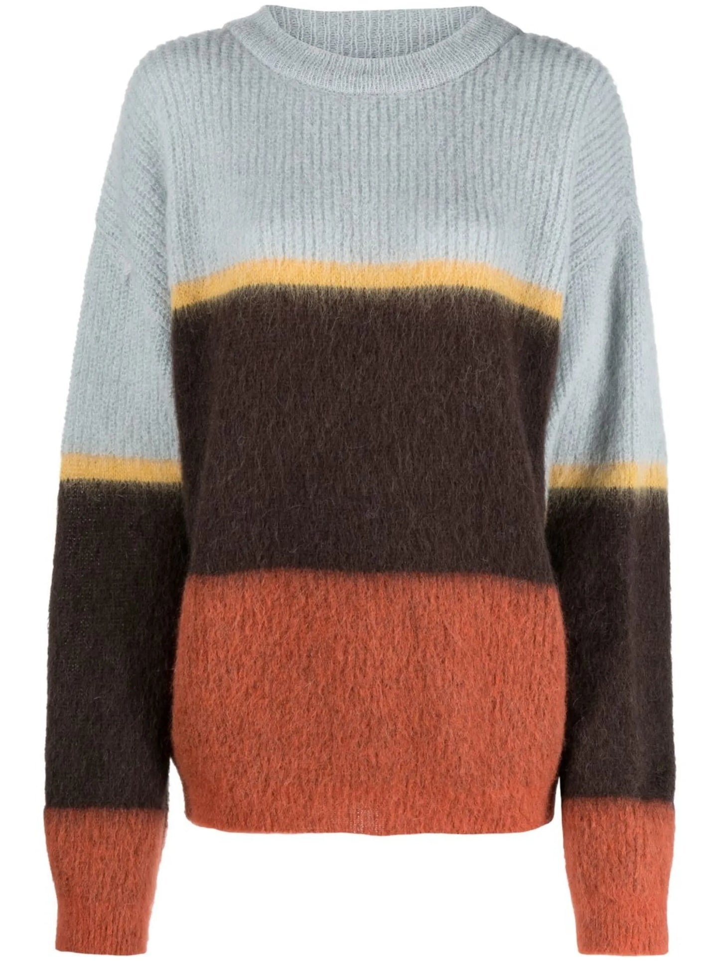 colour-block knitted jumper