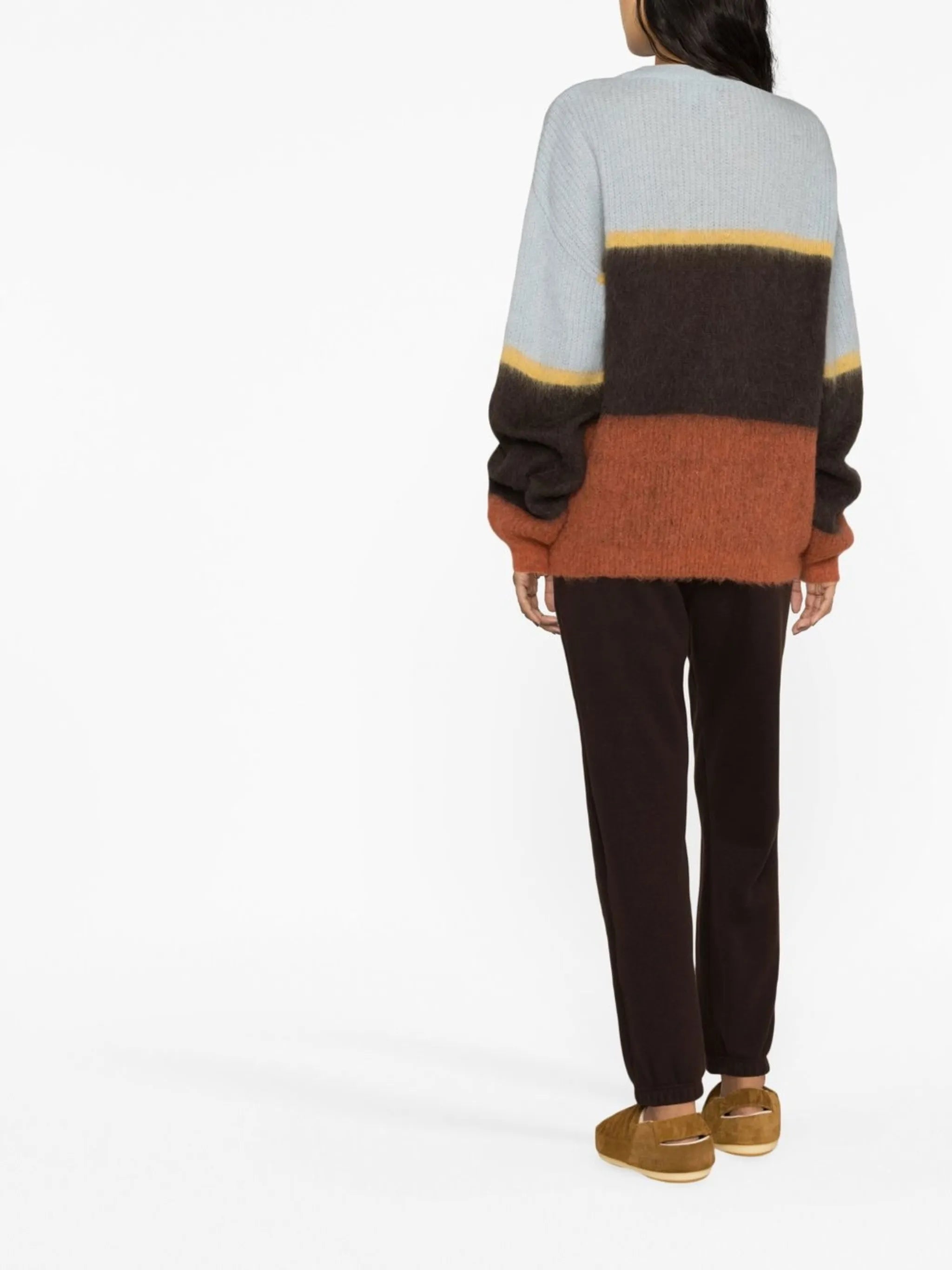 colour-block knitted jumper