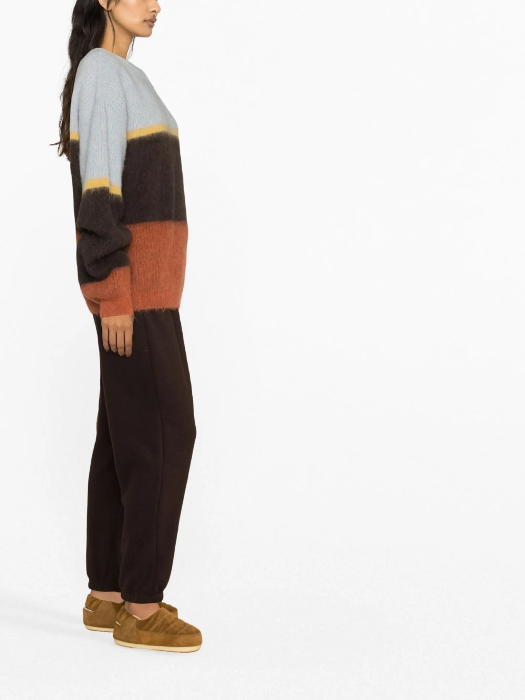 colour-block knitted jumper