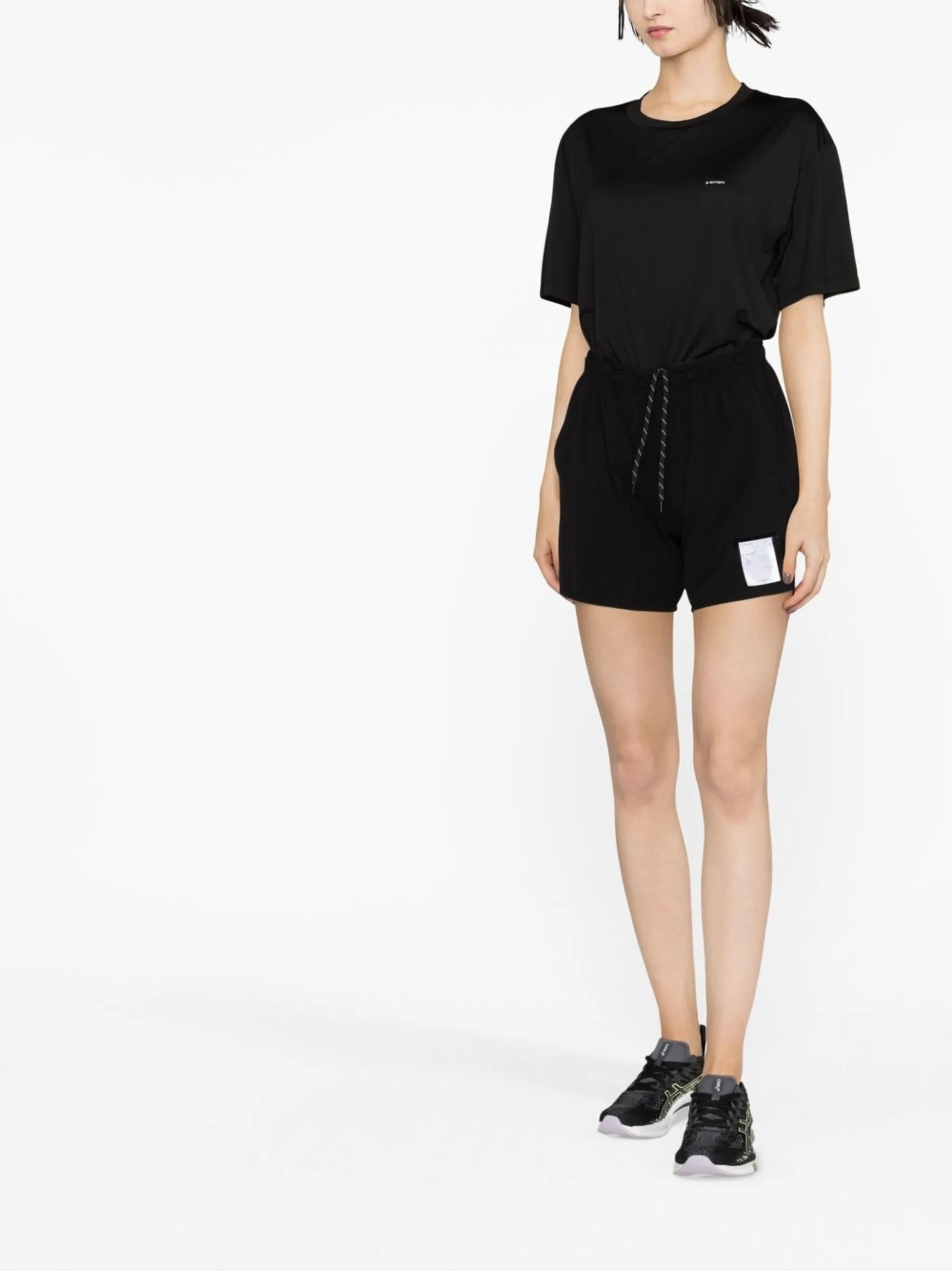 Justice logo-patch running shorts