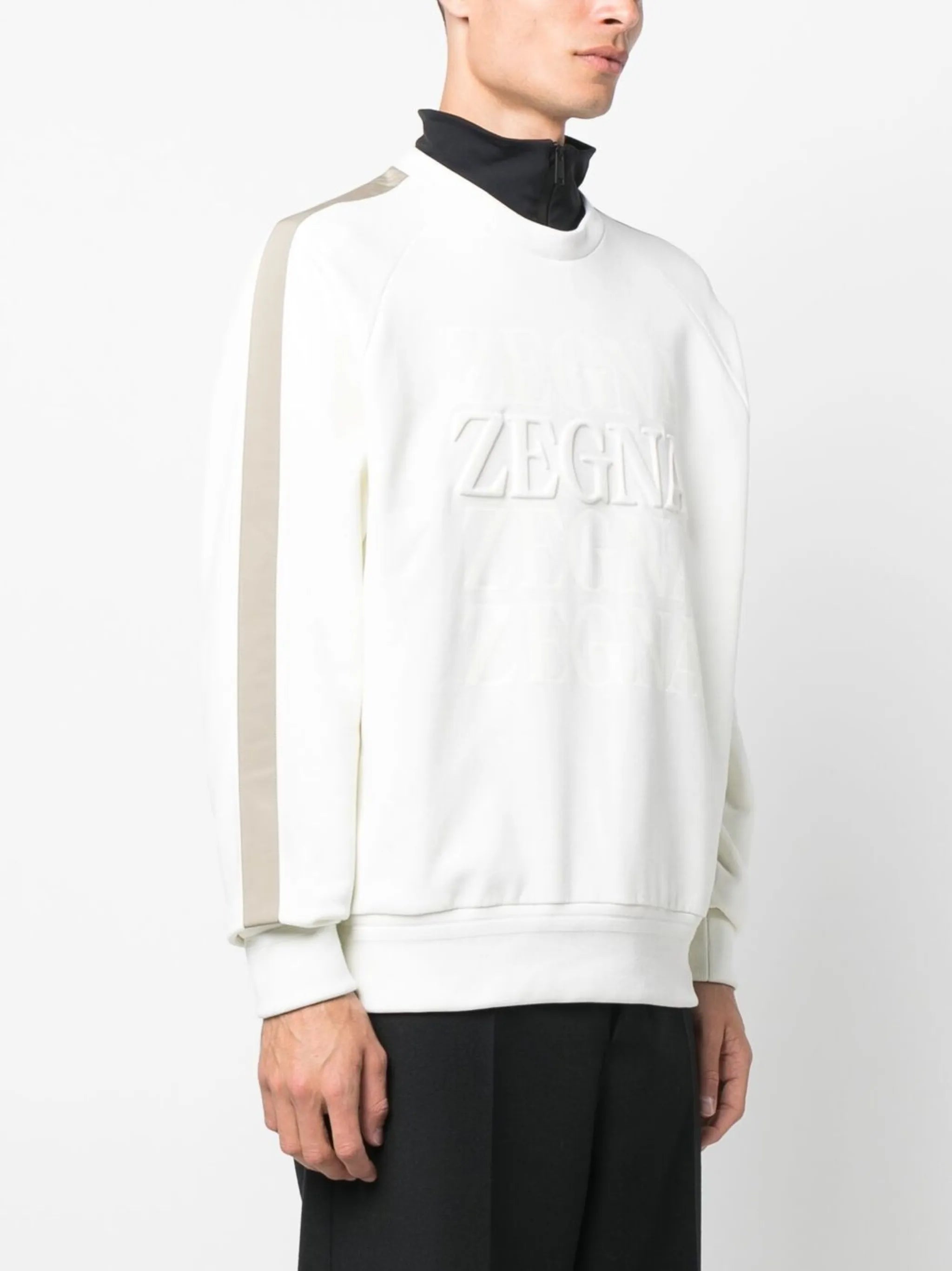logo-print funnel-neck sweatshirt