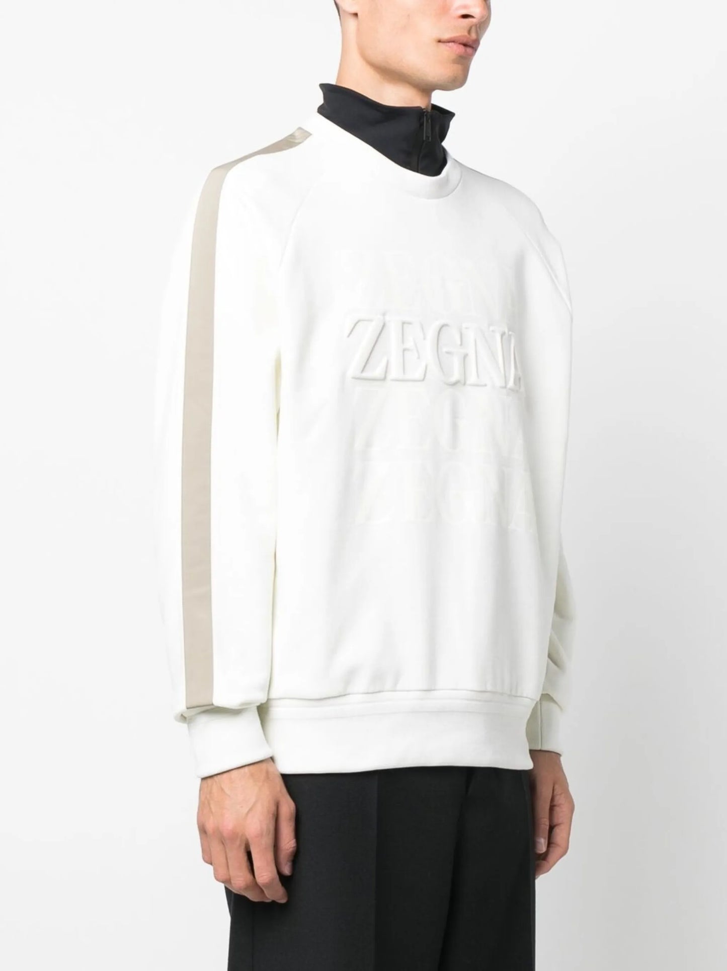 logo-print funnel-neck sweatshirt