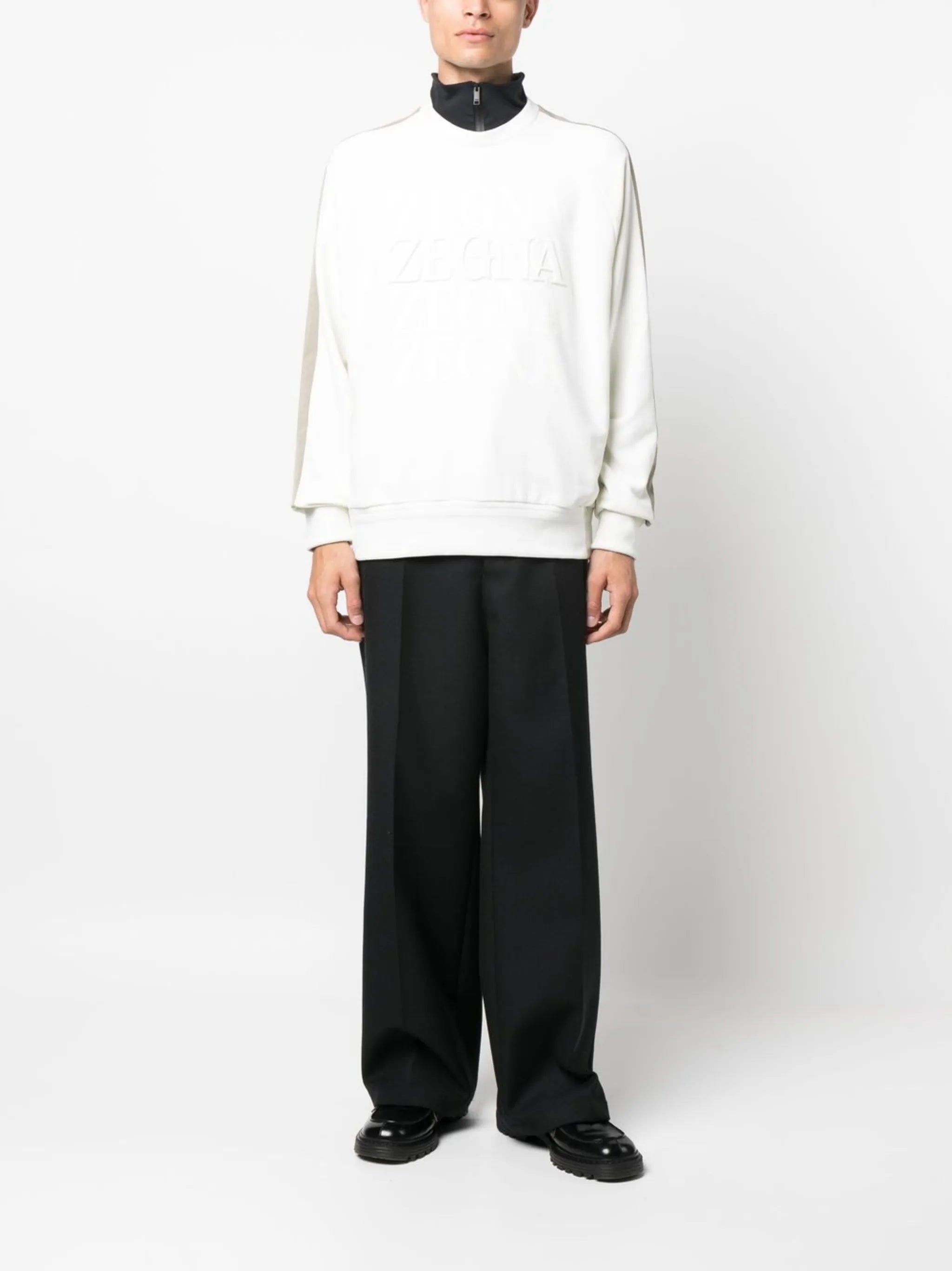 logo-print funnel-neck sweatshirt