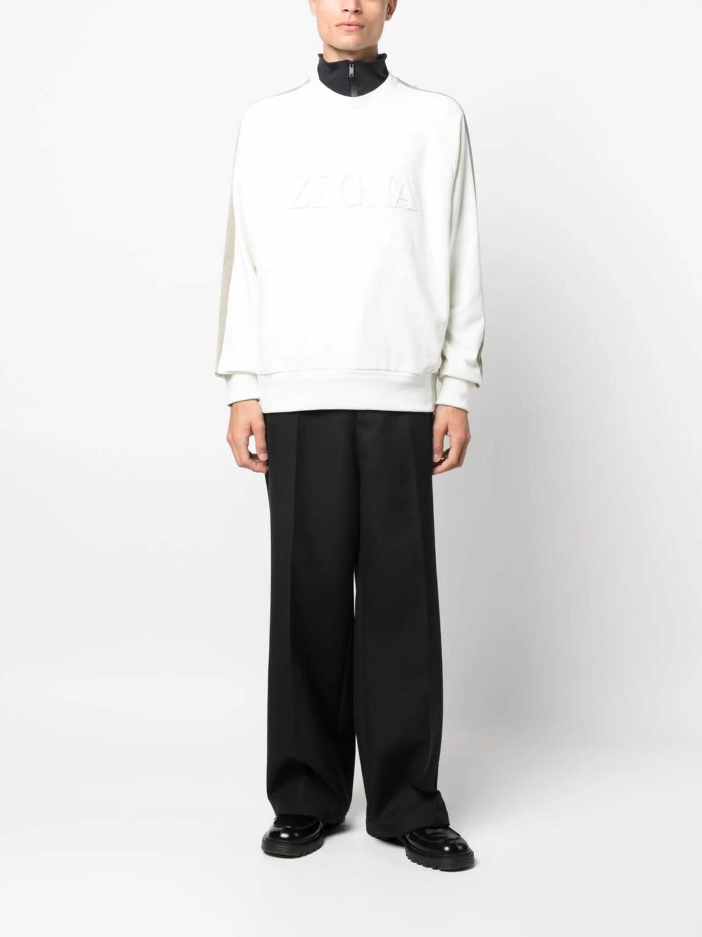 logo-print funnel-neck sweatshirt